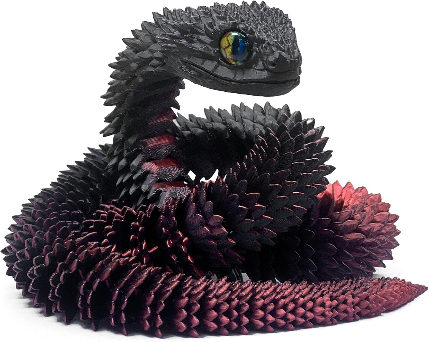 Detalle 2 de 30 Inch 3D Printed Snake — Movable Articulated Toy for Education and Desk Decor
