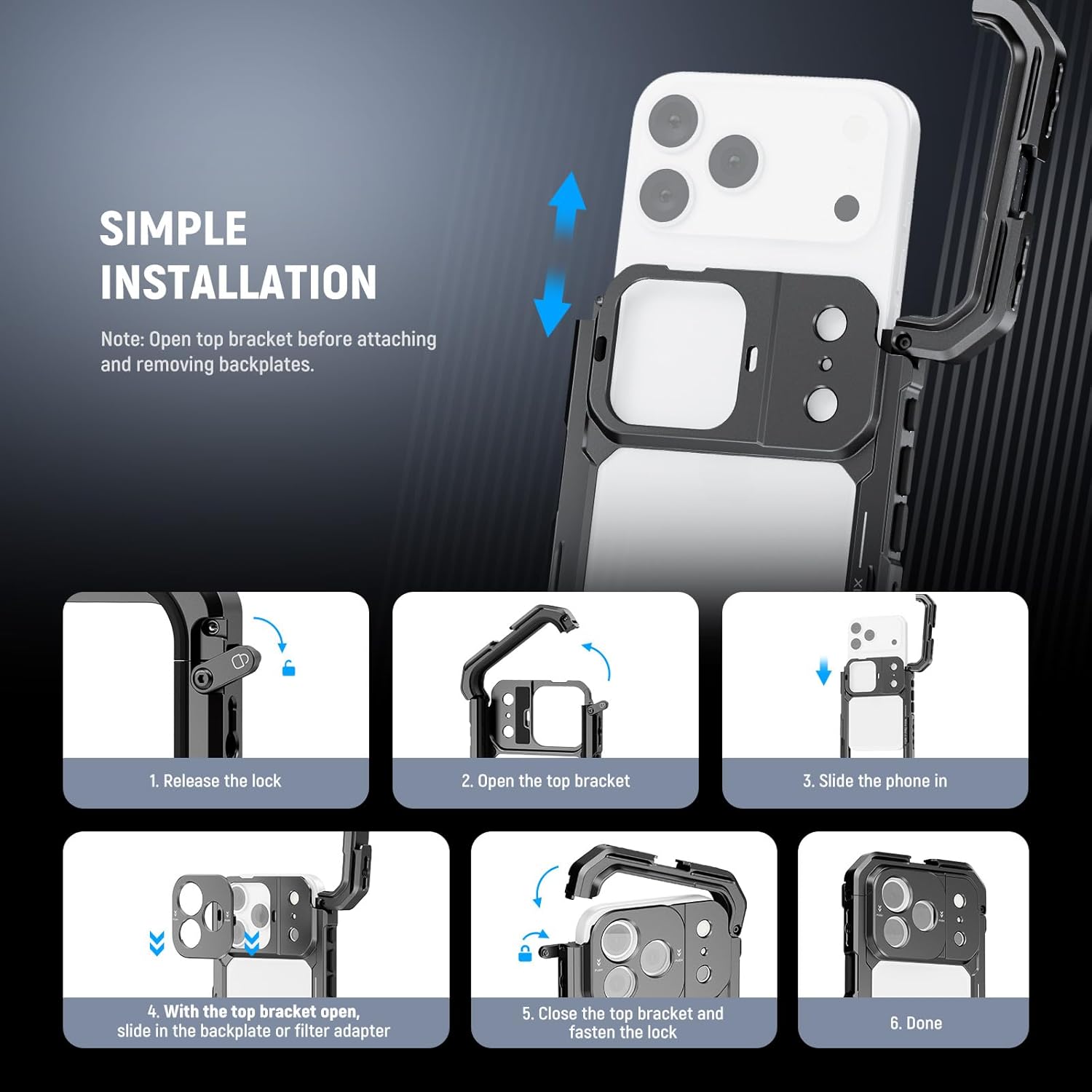 Detalle 2 de NEEWER Phone Cage for iPhone 17 Pro