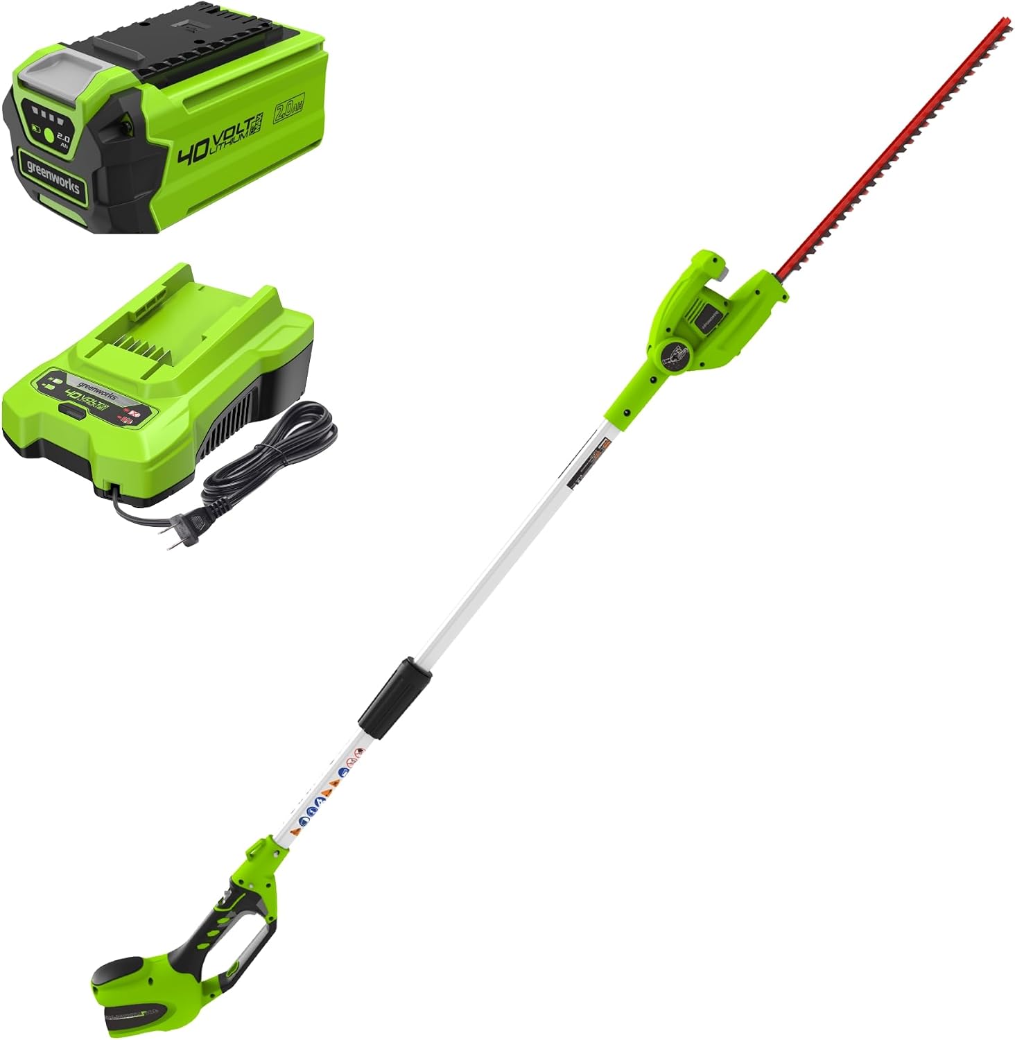 Detalle de Greenworks Cordless Pole Hedge Trimmer 40V
