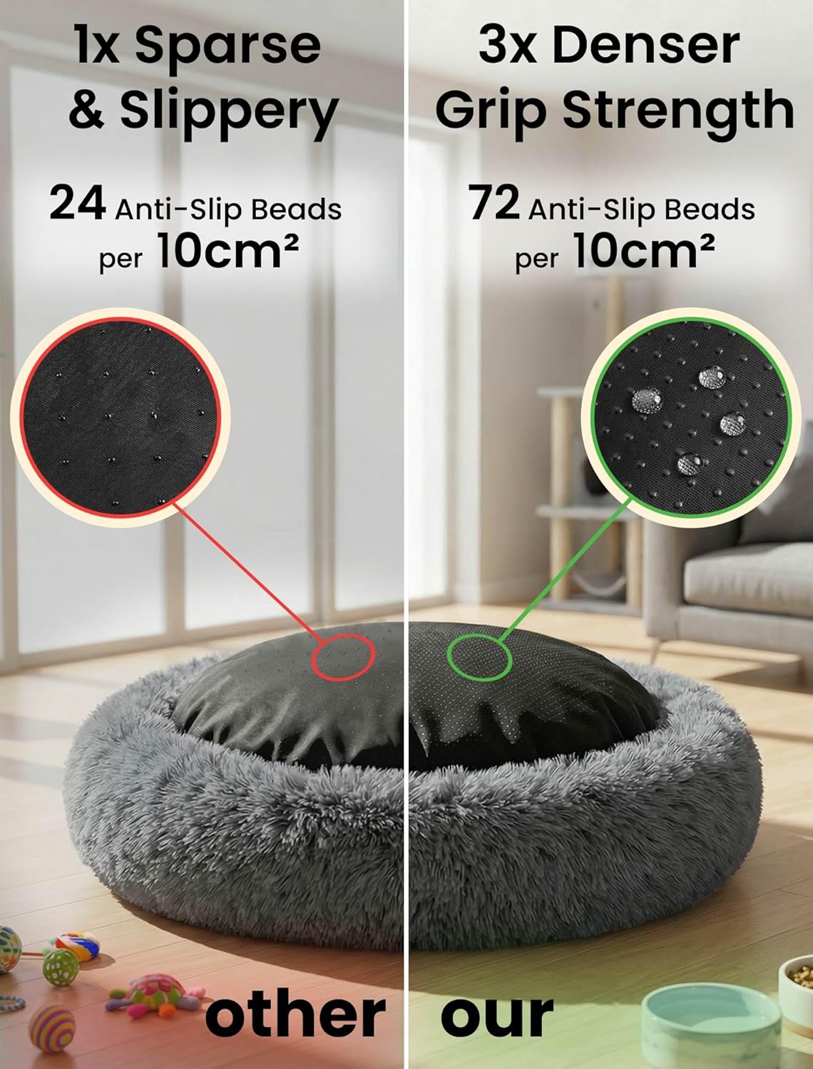 Thumbnail 2 de Moistu 50cm Small Dog Bed with Removable Cover