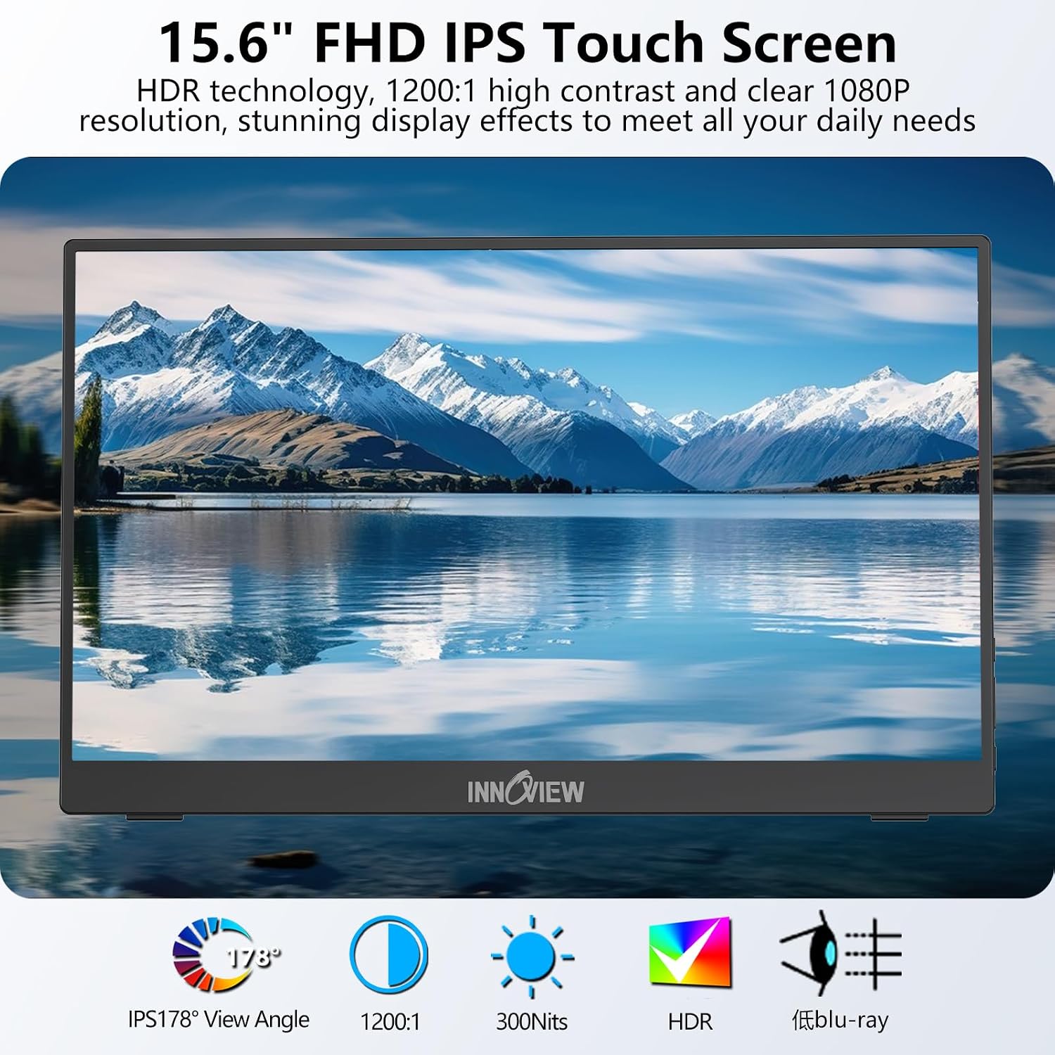 Detalle de InnoView Portable Monitor Touchscreen 15.6" 1080P