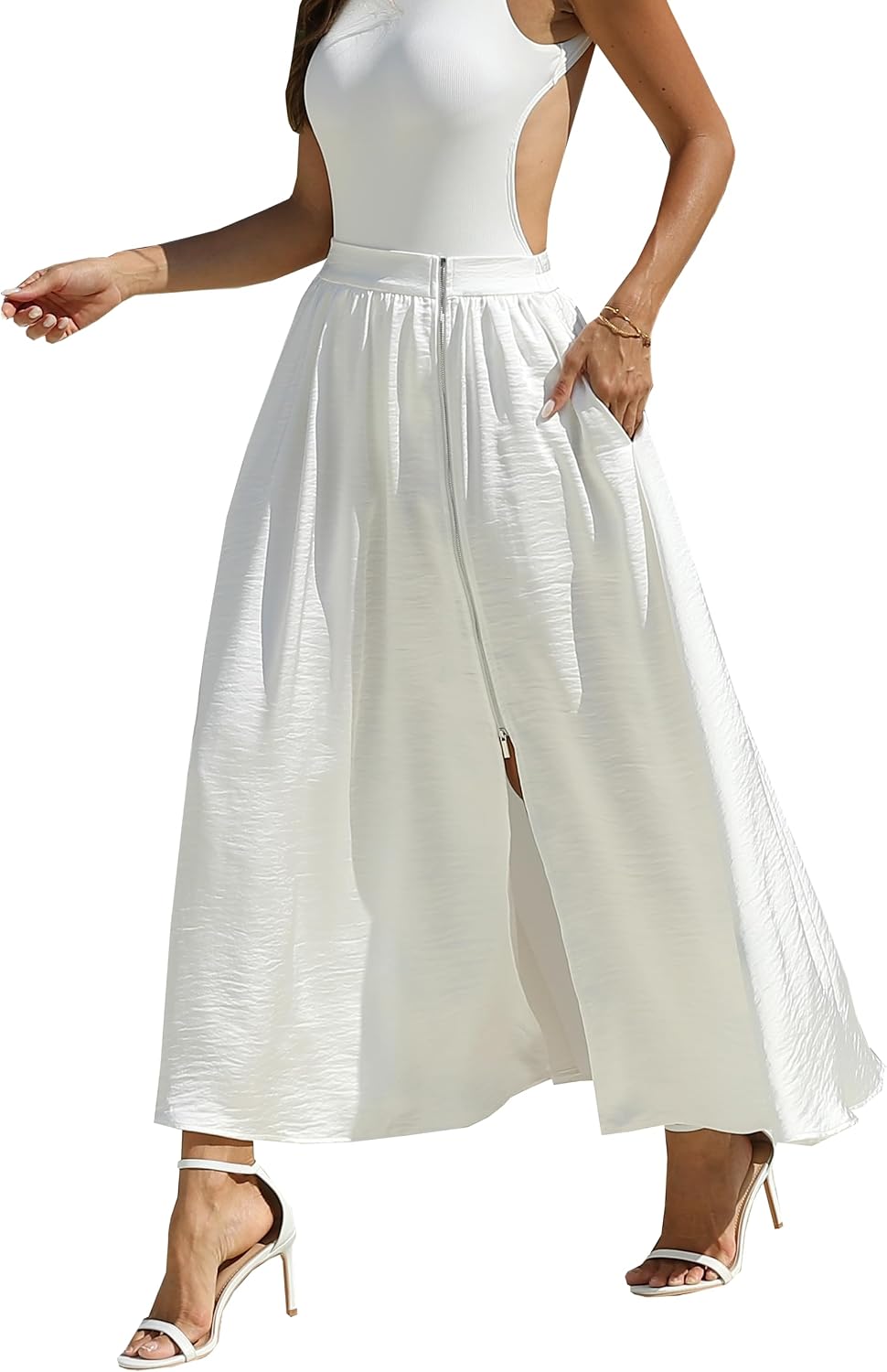 Detalle de MOLABYZ Satin Maxi Skirt