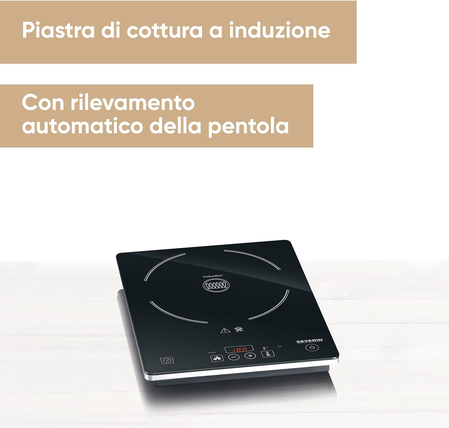 Thumbnail 1 de SEVERIN KP 1071 piastra a induzione portatile da 2000 W, 21 cm e timer