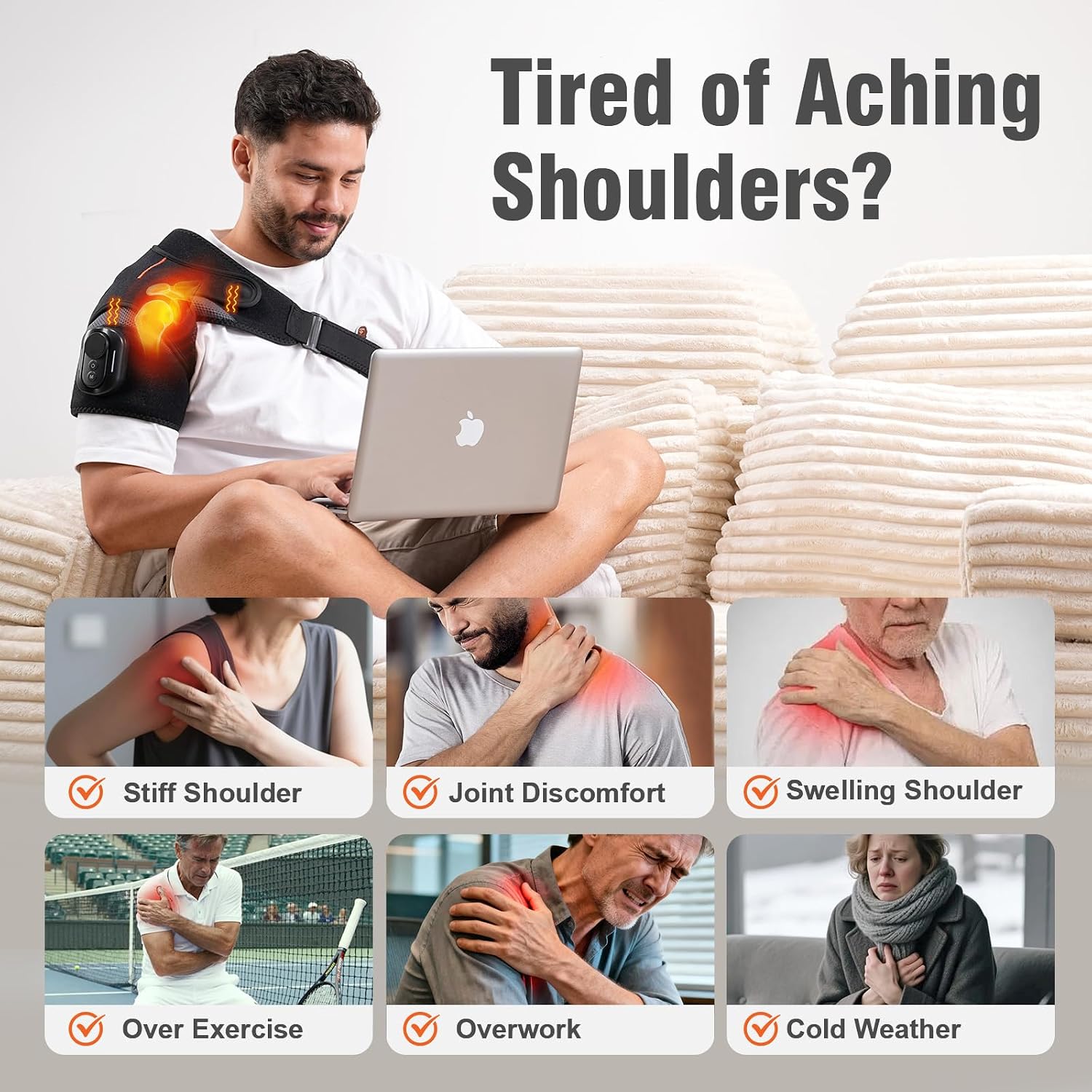 Detalle de HOMZOLVA Shoulder Heating Pad, 5000mAh