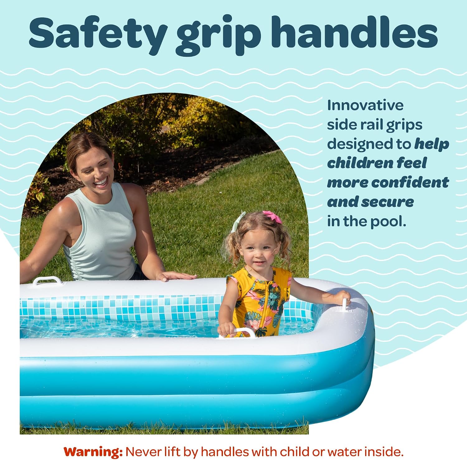 Detalle de 3-in-1 Premium Inflatable Kiddie Pool, Ball Pit & Tanning Pool by Grip-A-Pool