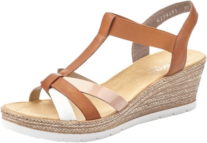 Detalle de Rieker Damen 61995 Sandalen – komfortable Ankleide für Alltag und Freizeit