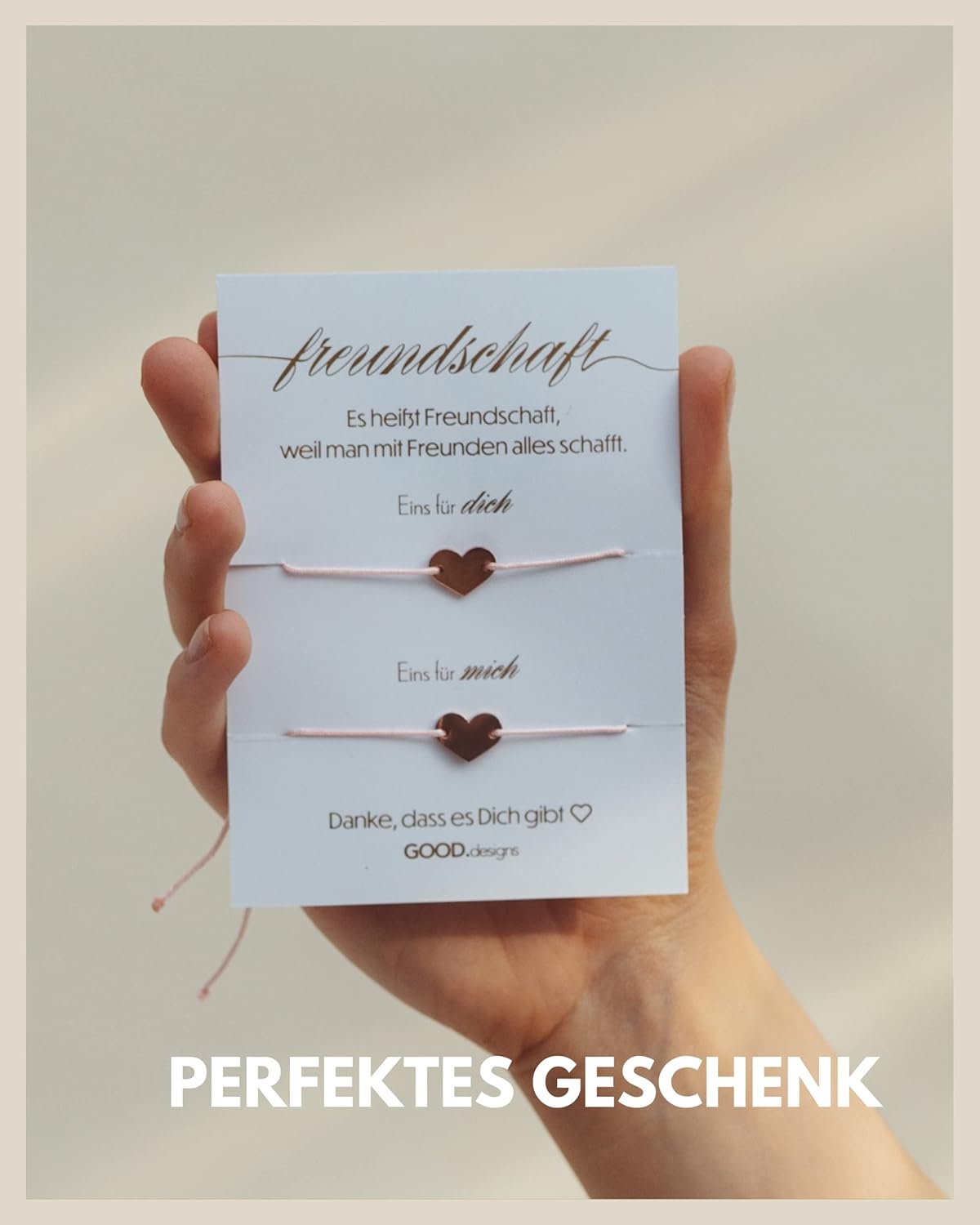 Detalle 2 de GD GOOD.designs Freundschaftsarmband Set 18K Rosegold
