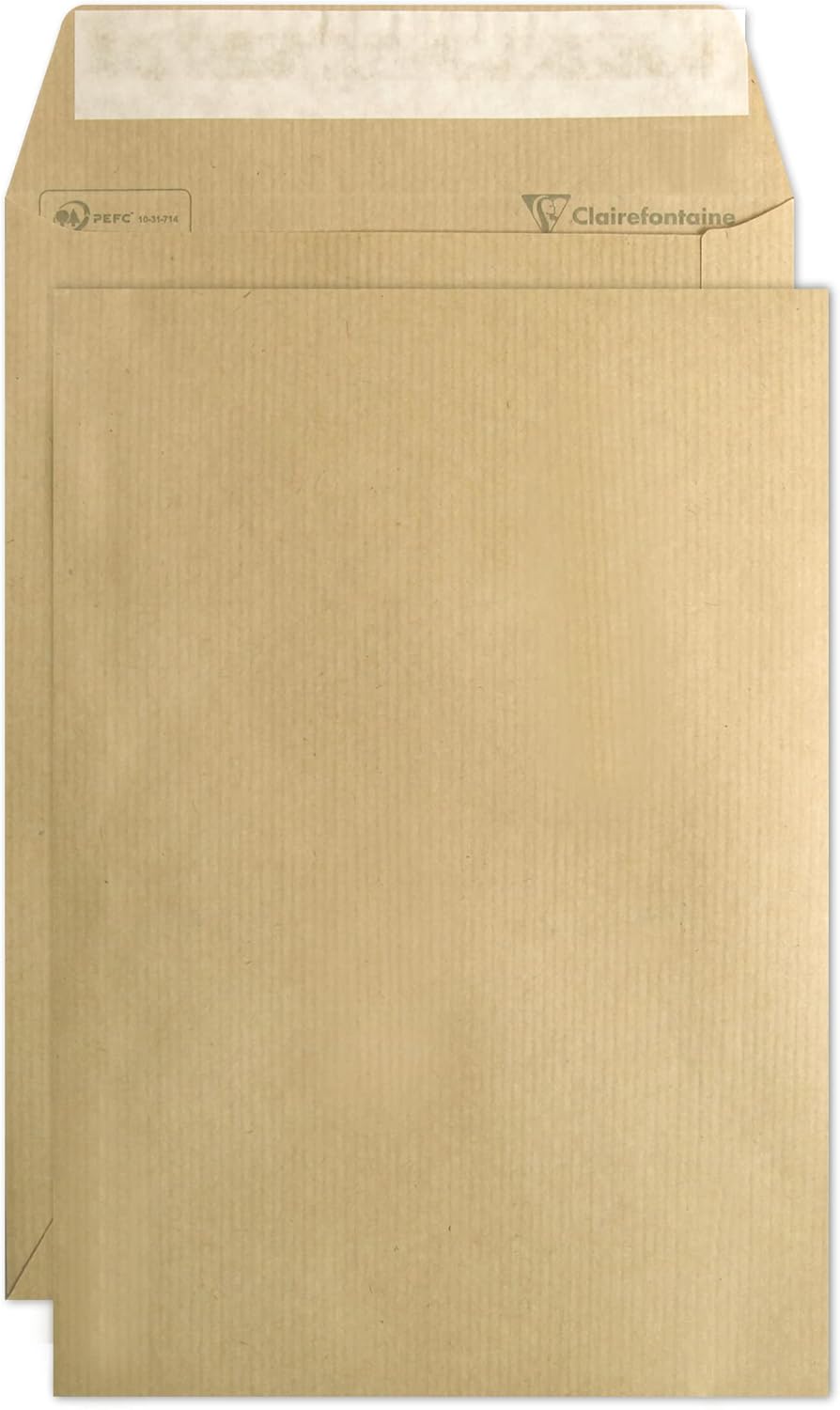 Thumbnail 6 de Clairefontaine 750C – Boîte de 250 Pochettes Kraft Milleraies Brun C4 (229 x 324 mm) auto-adhésives