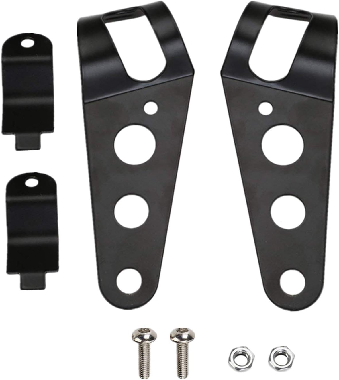 Detalle de OSAN Motorcycle Headlight Mount Brackets 35mm-43mm Fork Ear for Chopper Café Racer (Black)