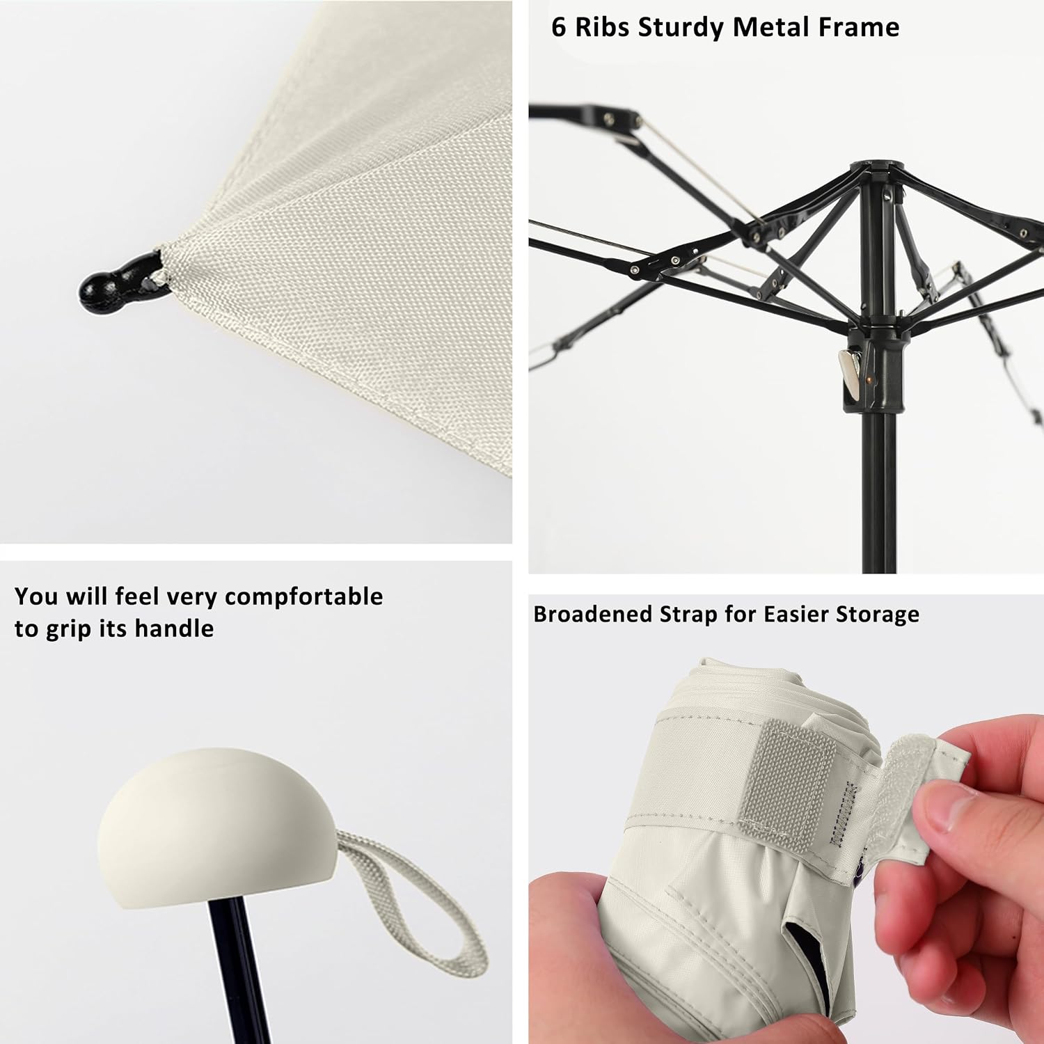 Detalle de BAODINI mini travel sun umbrella UPF 50+