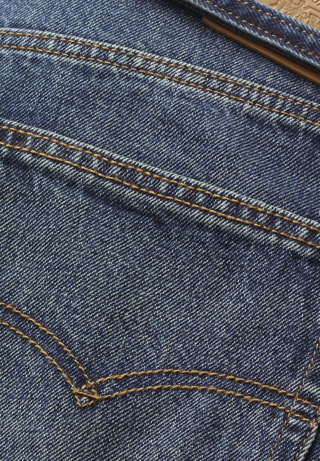 Detalle de Levi's XL Straight-jeans för dam med vida, raka ben och knytbar midja
