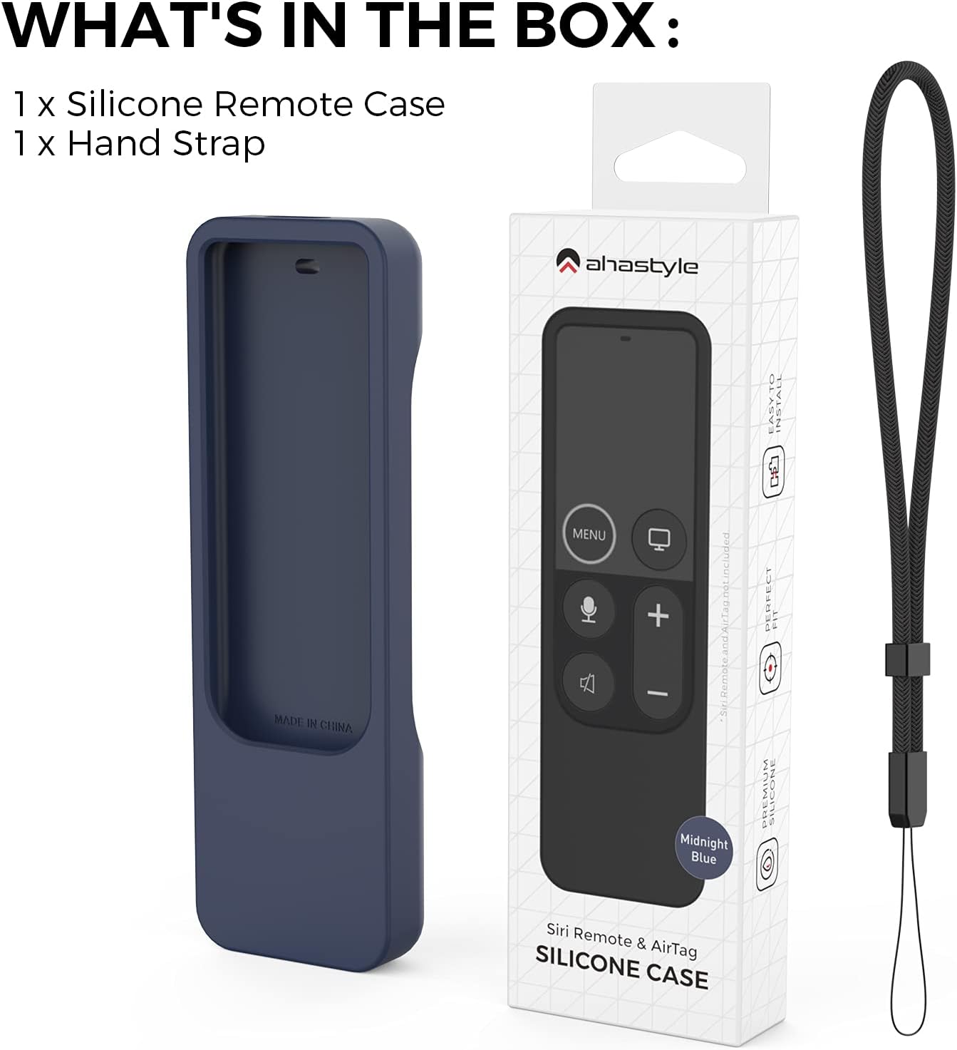 Thumbnail 6 de AhaStyle Protective Case for Apple TV Siri Remote with AirTag Holder (Midnight Blue)