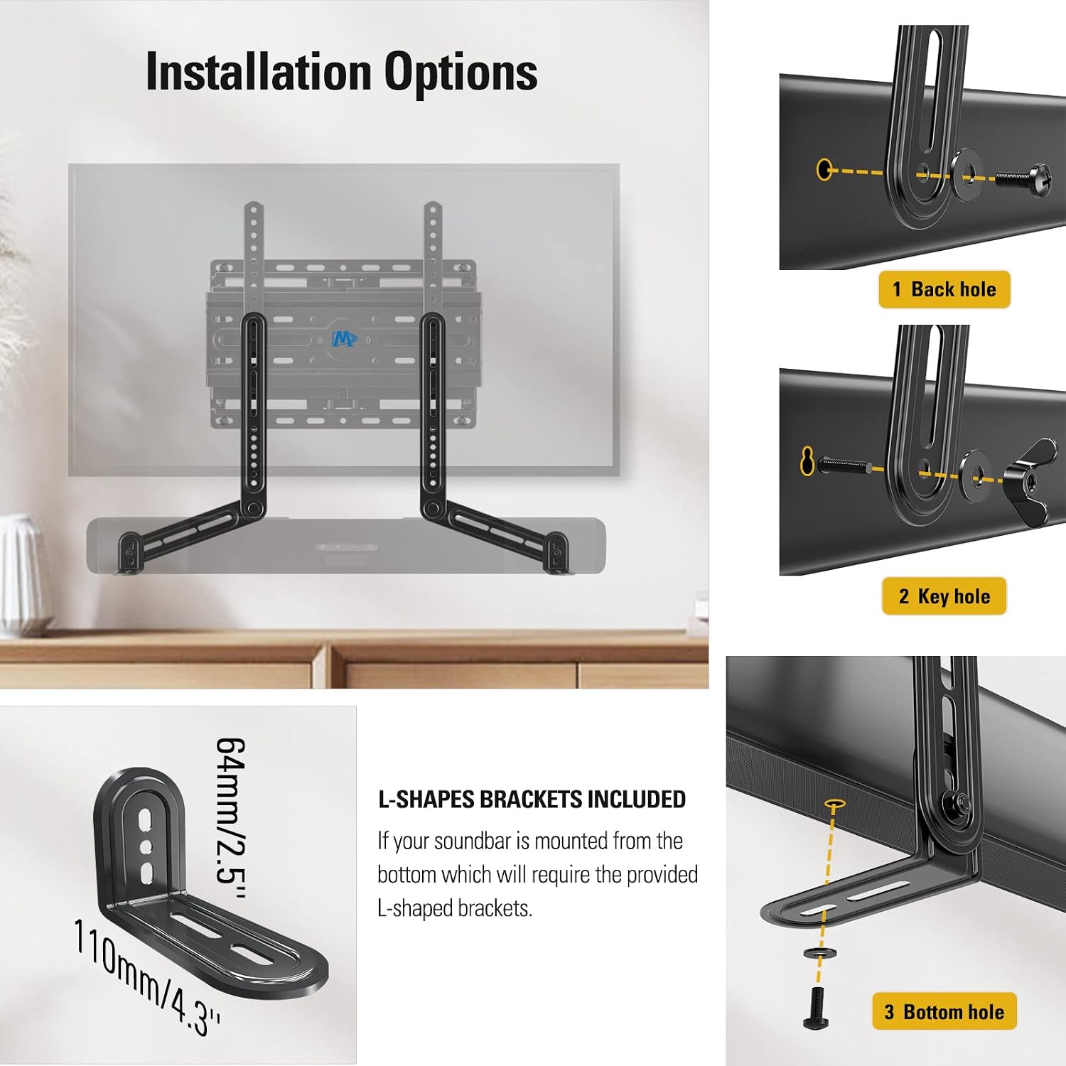 Thumbnail 4 de Mounting Dream Soundbar Mount, Universal Fit