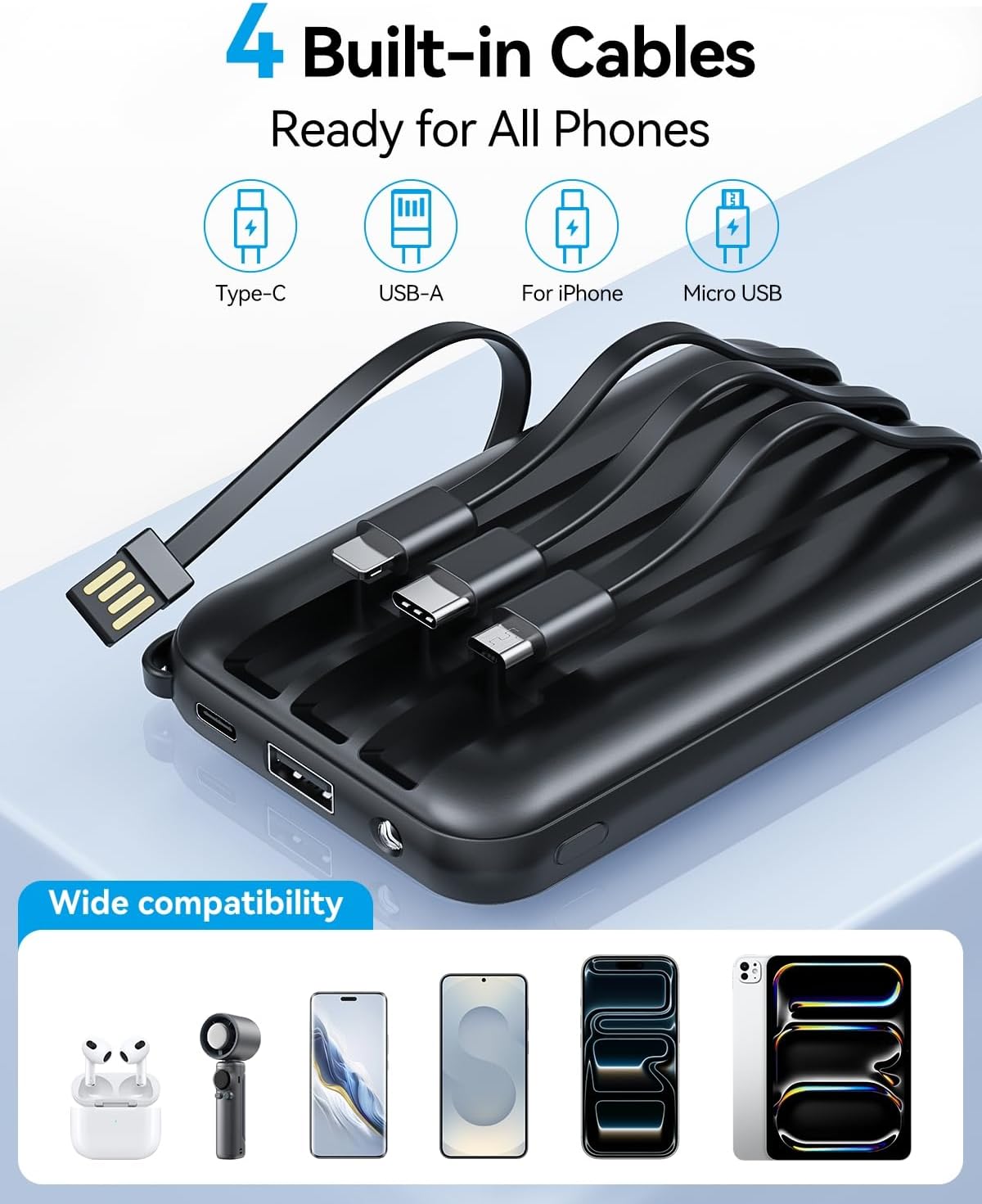 Detalle 2 de Tikeyo portable power bank 12,000mAh
