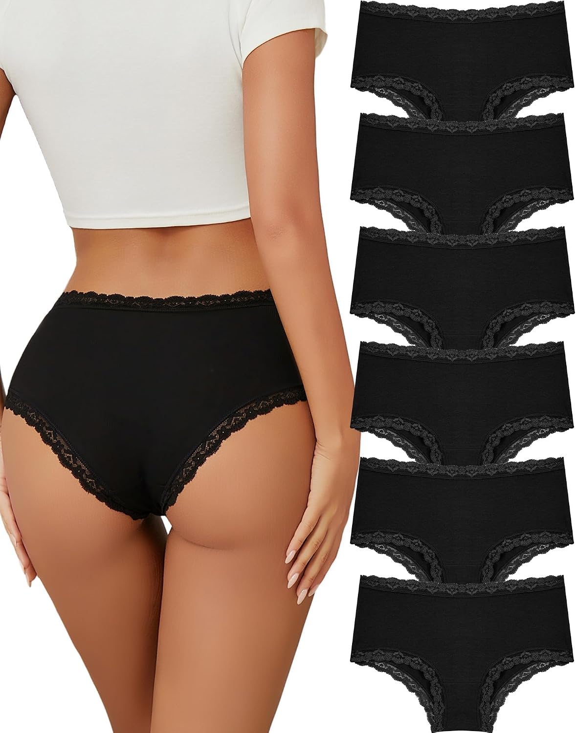 Detalle 2 de ALL OF ME Culotte femme 6-pack miâhaute đ©Č