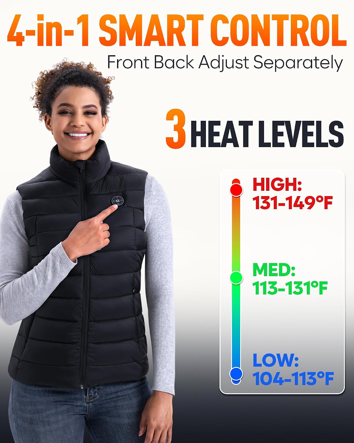 Detalle de Women's Heated Vest, 16000mAh Battery