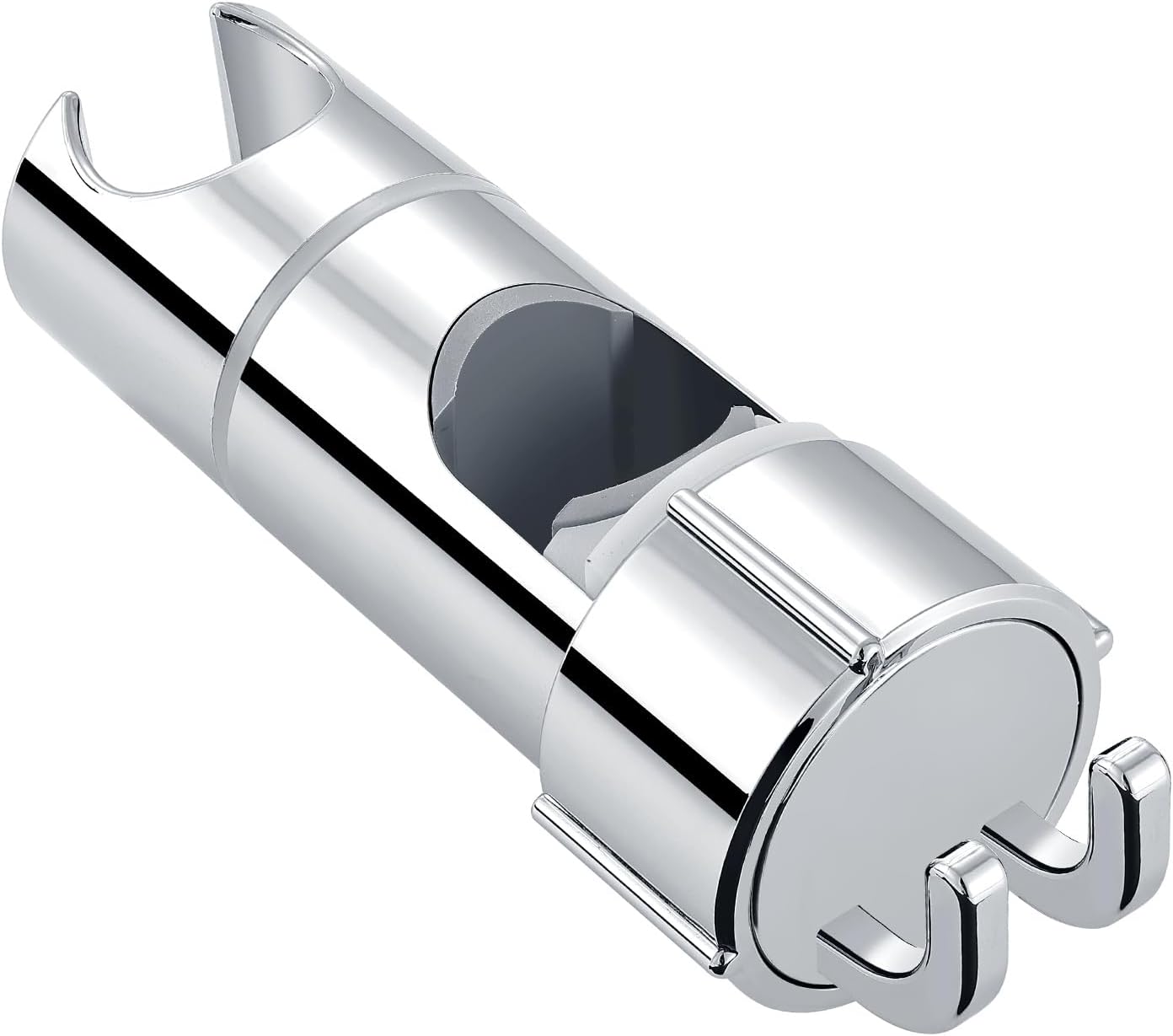 Detalle de Joyoldelf Universal Handbrause Halterung – 16–27 mm Verstellbar, 360° Drehbar, ABS verchromt, mit Silikonkissen