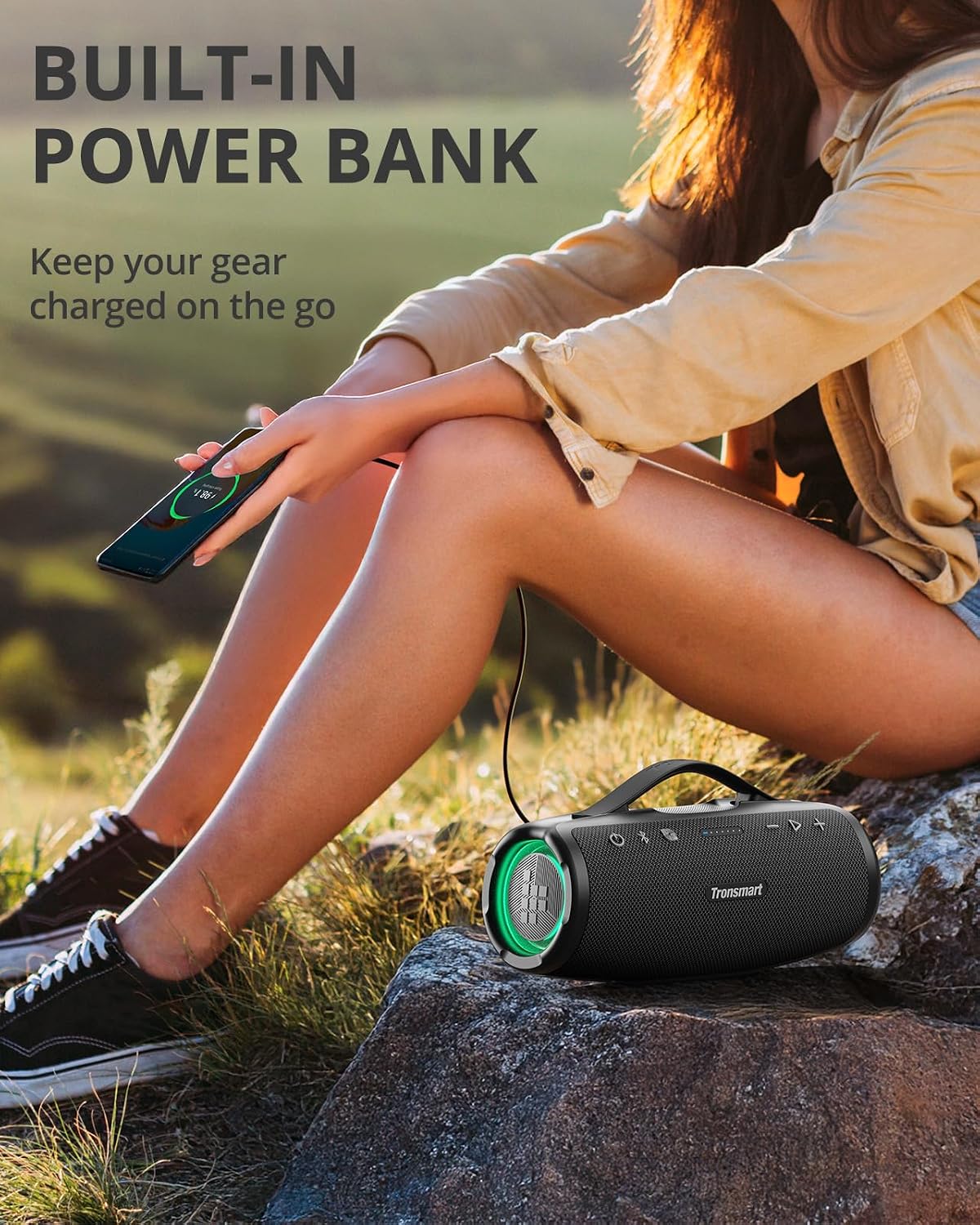 Thumbnail 6 de Tronsmart Mirtune S100: Cassa Bluetooth Portatile 50W con EQ Personalizzabile, Impermeabile IPX7 e Powerbank