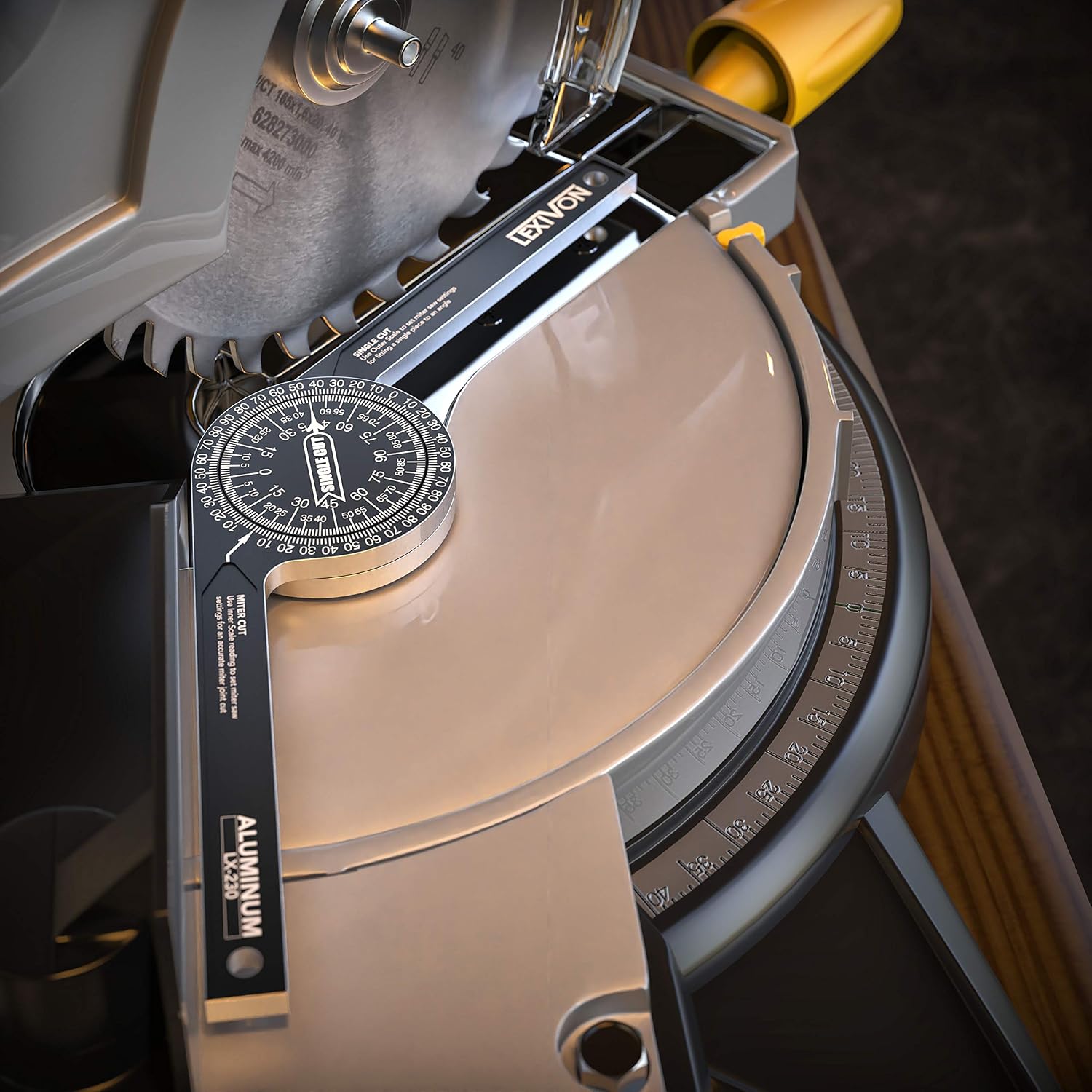 Thumbnail 5 de LEXIVON LX-230 7-Inch Aluminum Miter Saw Protractor with Laser-Engraved Scales