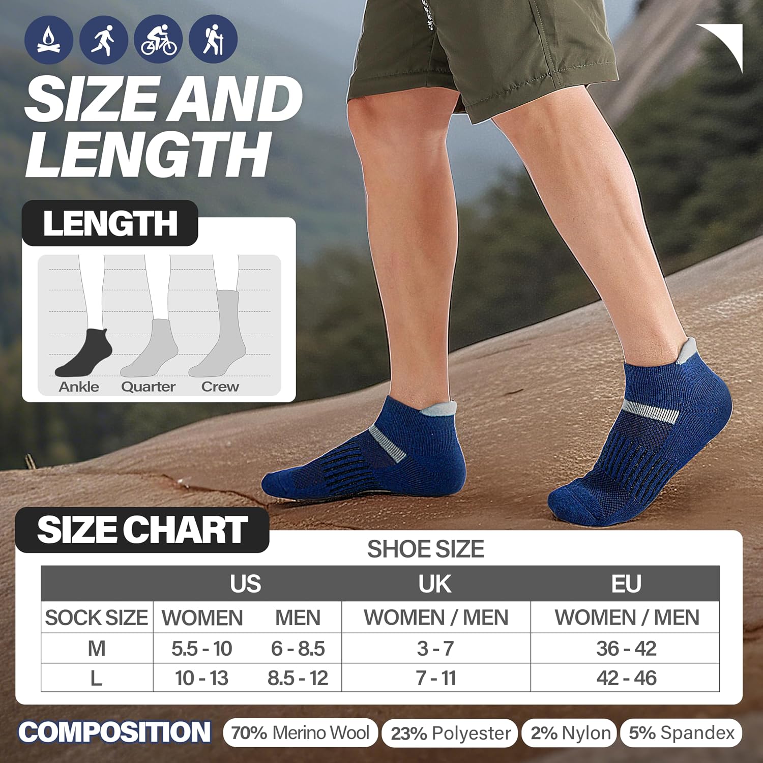 Thumbnail 4 de Anlisim 6 Pairs Merino Wool Socks