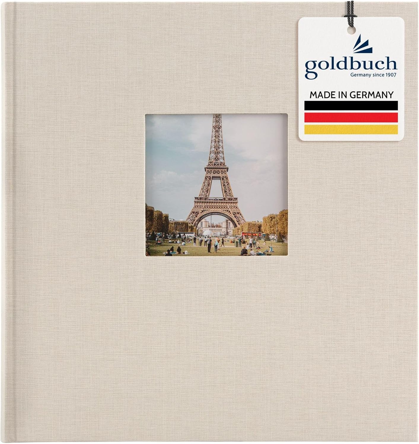 goldbuch Bella Vista 27 723 Fotoalbum mit Bildausschnitt (30 x 31 cm, Sandgrau) – 60 weiße Seiten