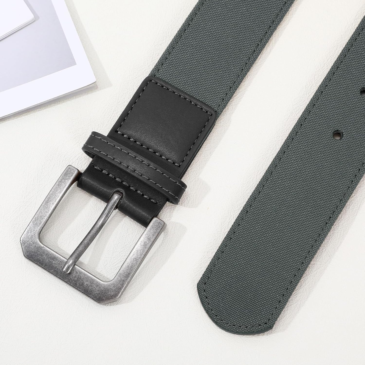 Thumbnail 2 de XZQTIVE Men's Tactical Belt: Adjustable Canvas Work Belt with Silver Buckle