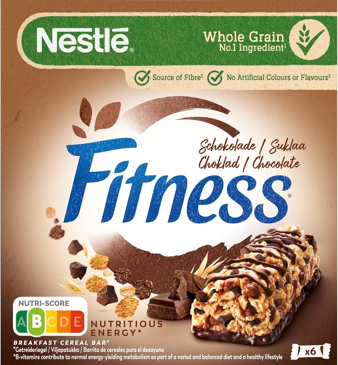 Detalle 2 de Nestlé Fitness Chocolate Barritas, Pack 48 Barritas 🍫