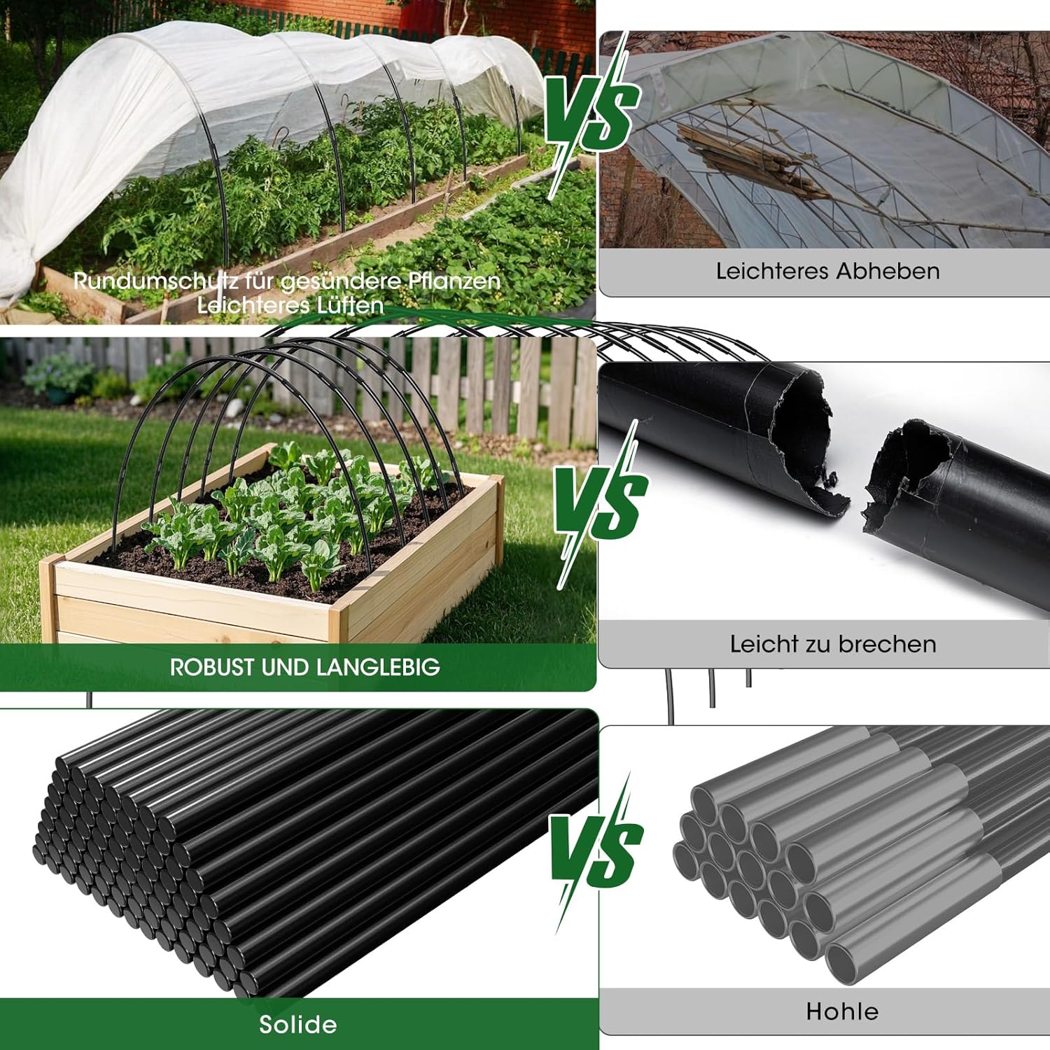 Thumbnail 3 de MQHUAYU Greenhouse Hoops for Raised Beds