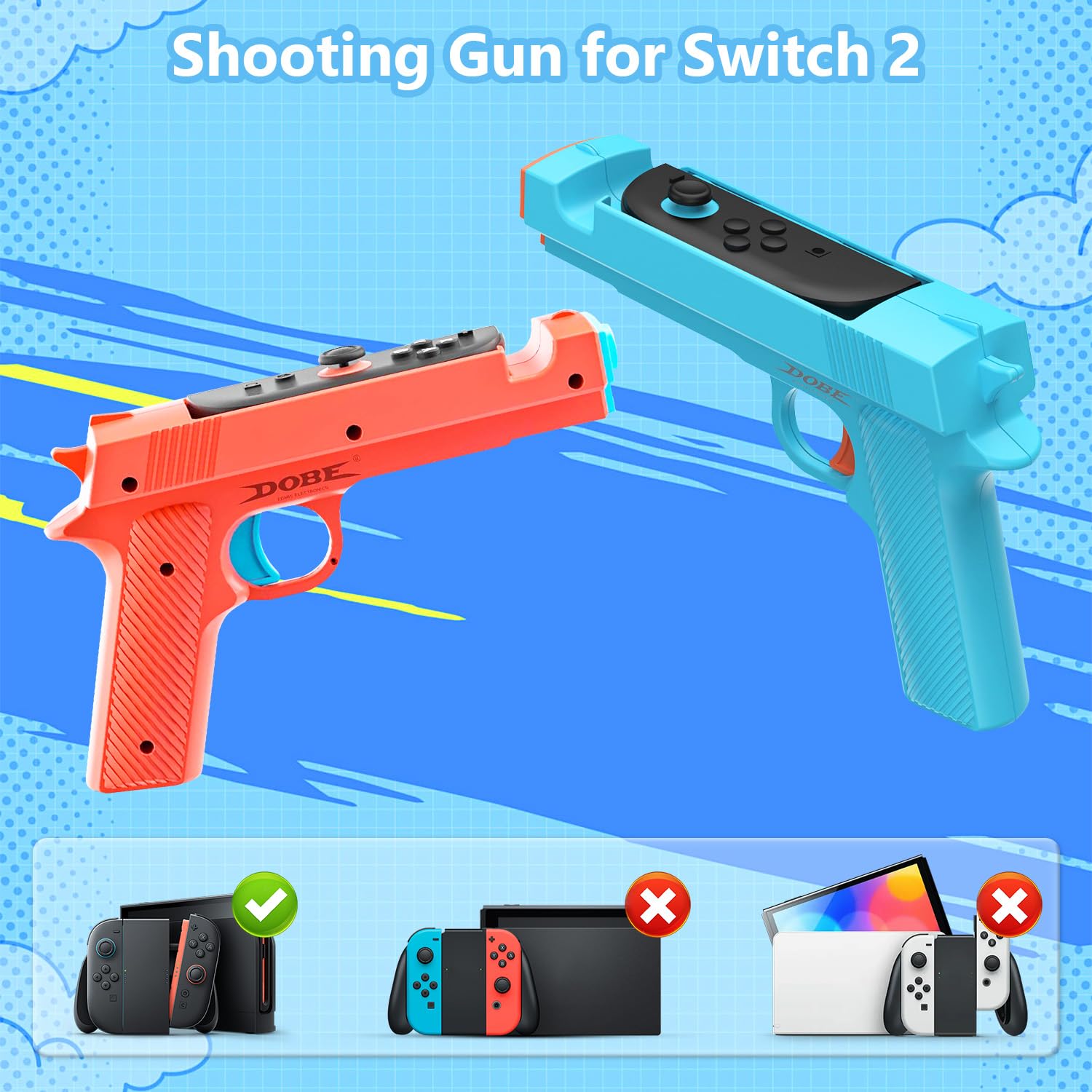 Detalle de Sehawei 2 Pack Game Gun für Switch