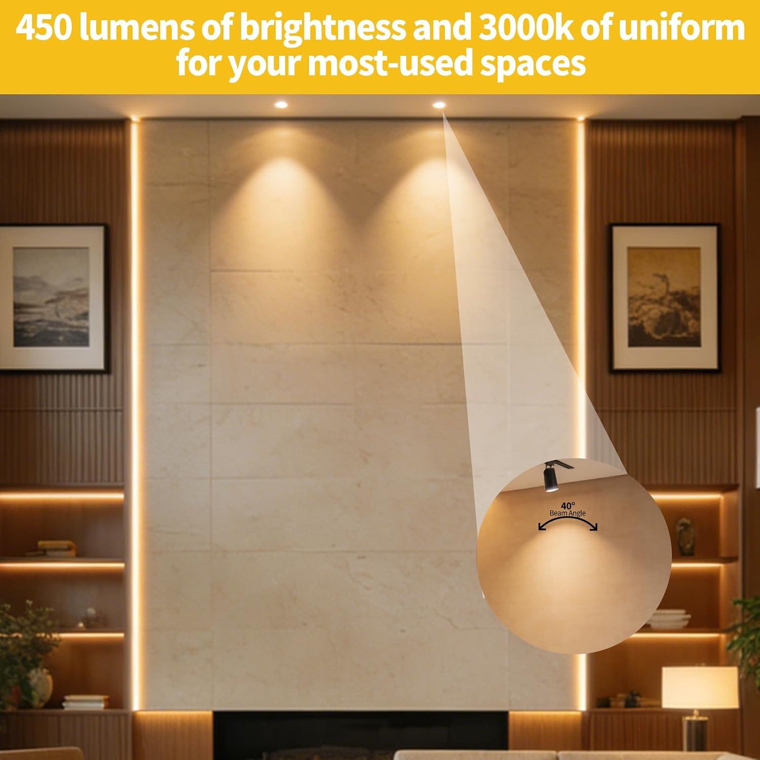 Detalle 2 de WYXBJFC GU5.3 led 7W 3000K 6P MR16 LED Bulbs, 40° Beam, 6-Pack