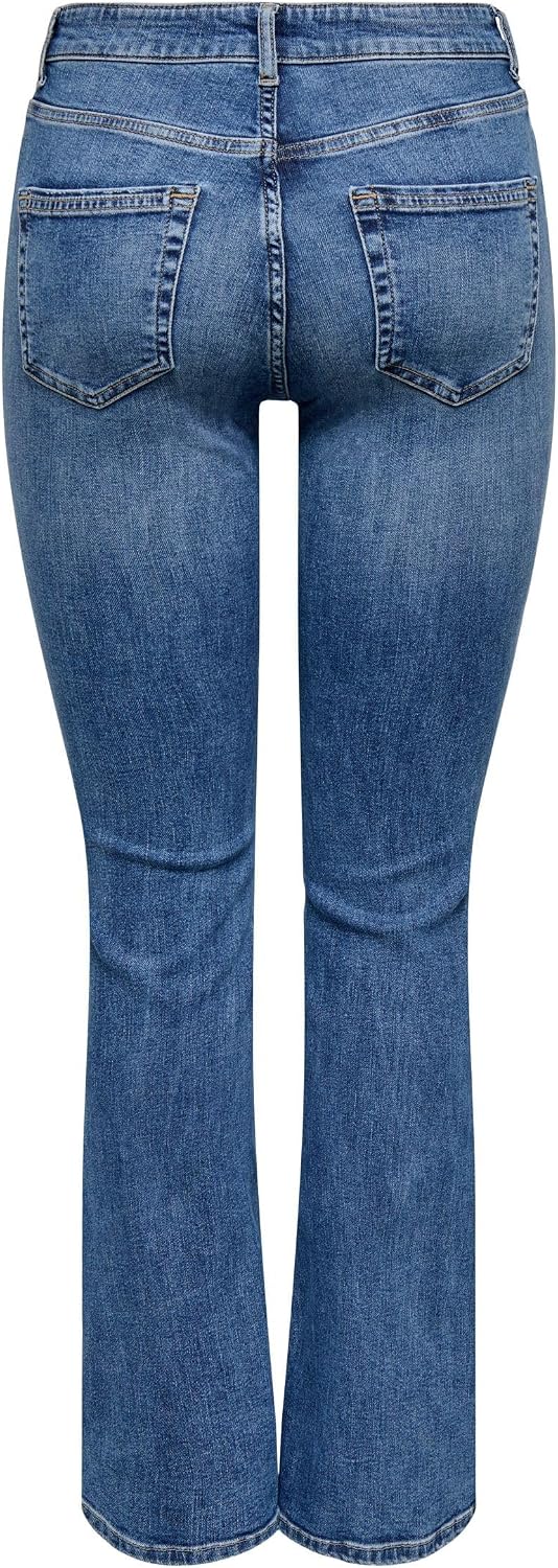 Detalle de ONLY Onlblush MW Fla Rhineston DNM Tai885Noos: jeans da donna con dettagli in strass