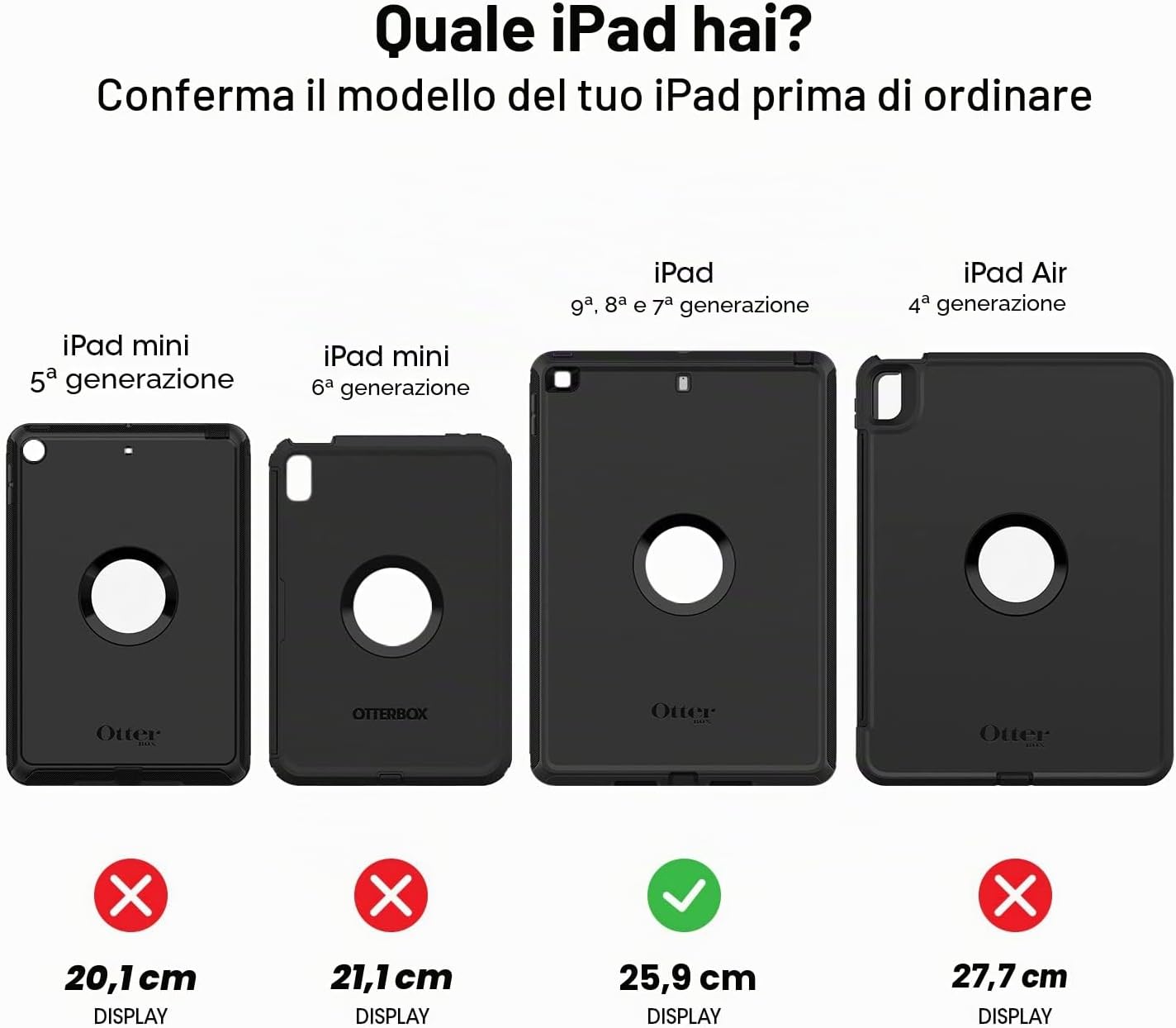 Thumbnail 6 de OtterBox Defender per iPad 10,2 7a gen 2019 Nero