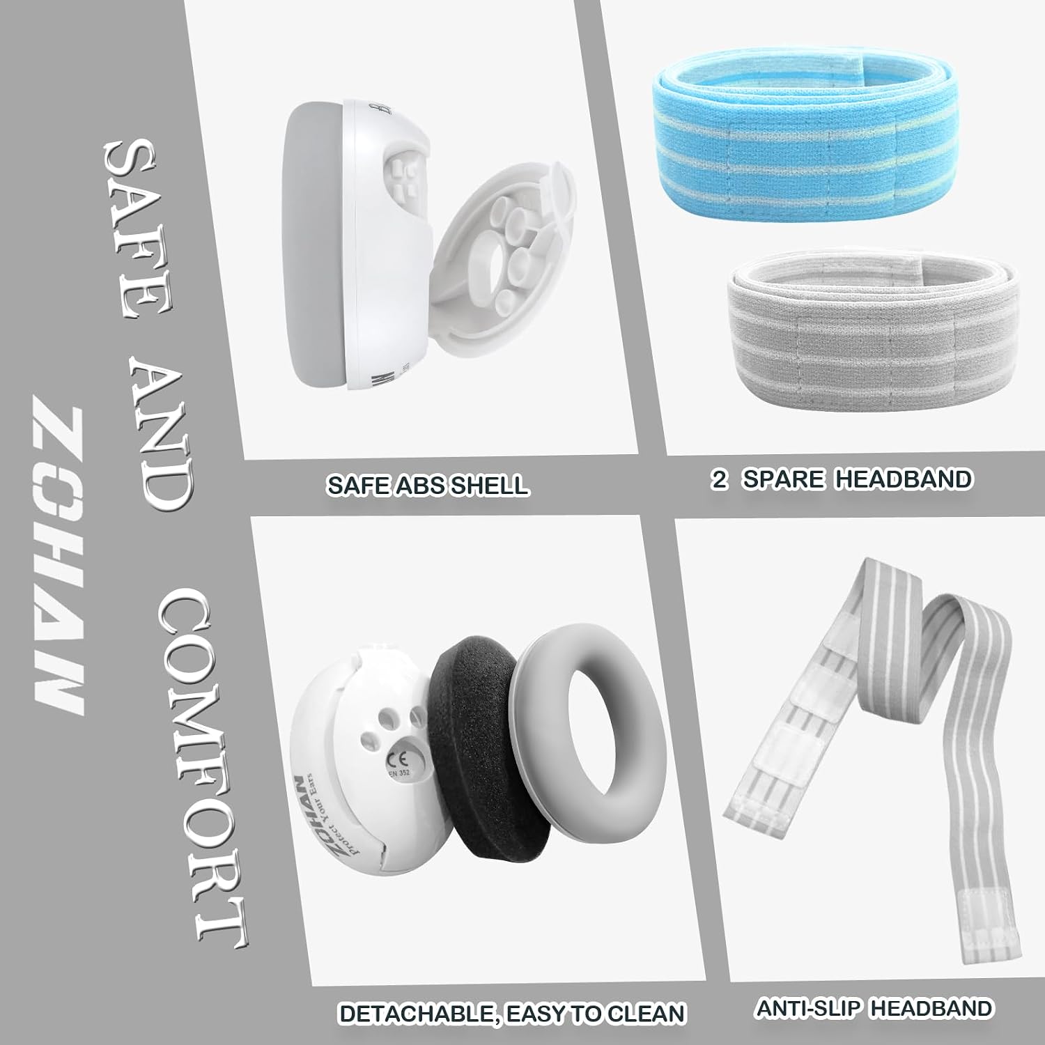 Thumbnail 4 de ZOHAN Baby Ear Defenders 0–36 Months – Noise Cancelling Headphones for Sleep, Travel and Sensory Protection