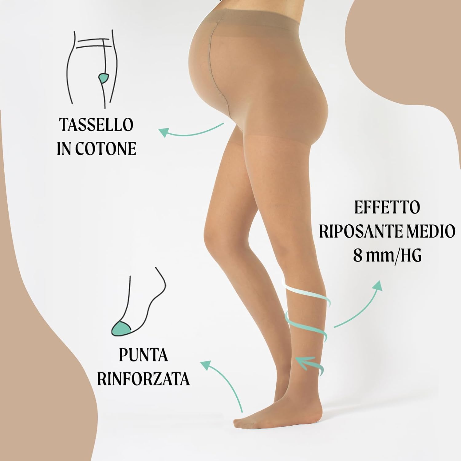 Thumbnail 1 de CALZITALY Collant Premaman Riposanti a Compressione Media – 20 DEN, Made in Italy