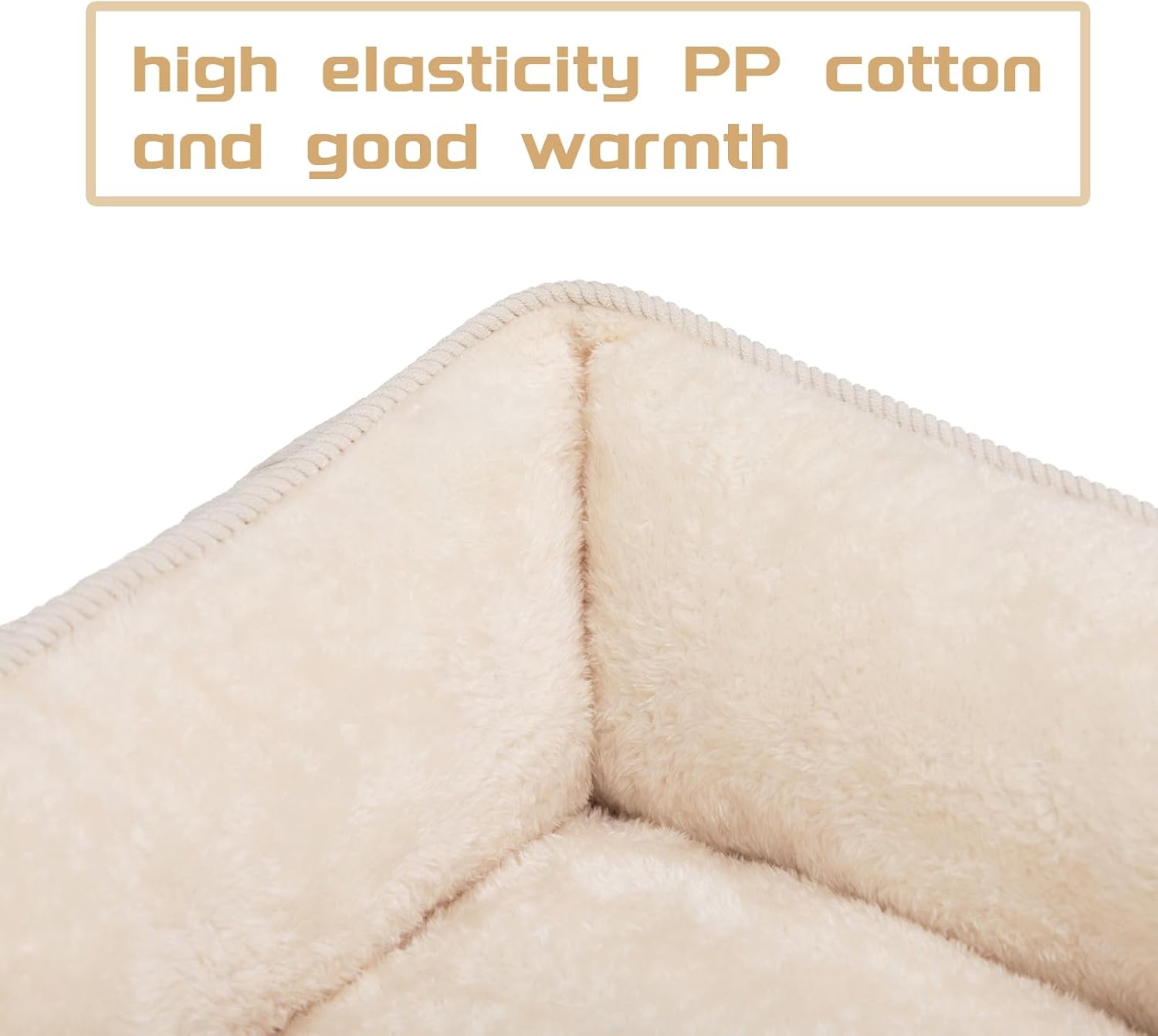 Thumbnail 6 de Hollypet Panier pour chat et chiot : lit coussin doux et respirant beige (55 × 45 × 15 cm)