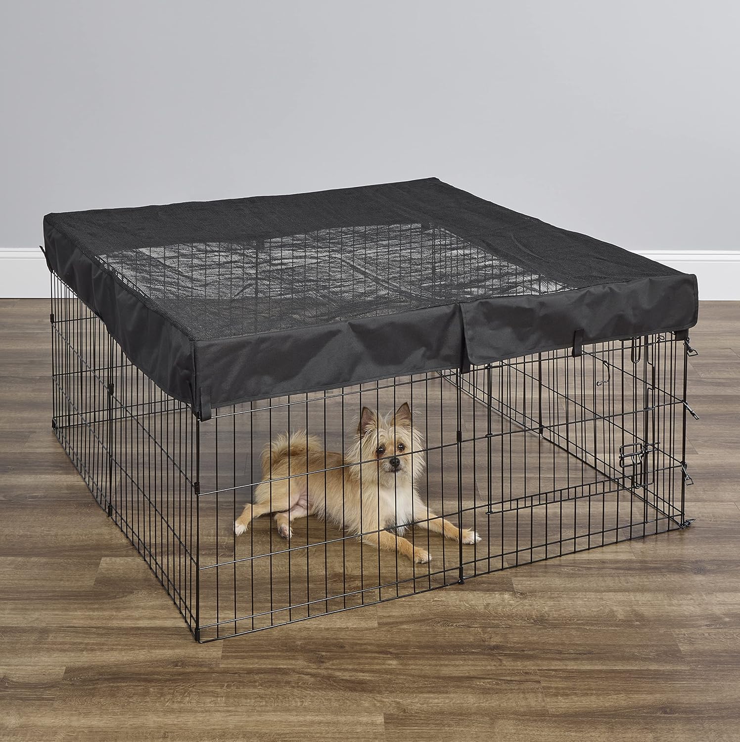 Thumbnail 6 de MidWest Homes for Pets square exercise pen fabric mesh top cover (poly-mesh with hook-and-loop)