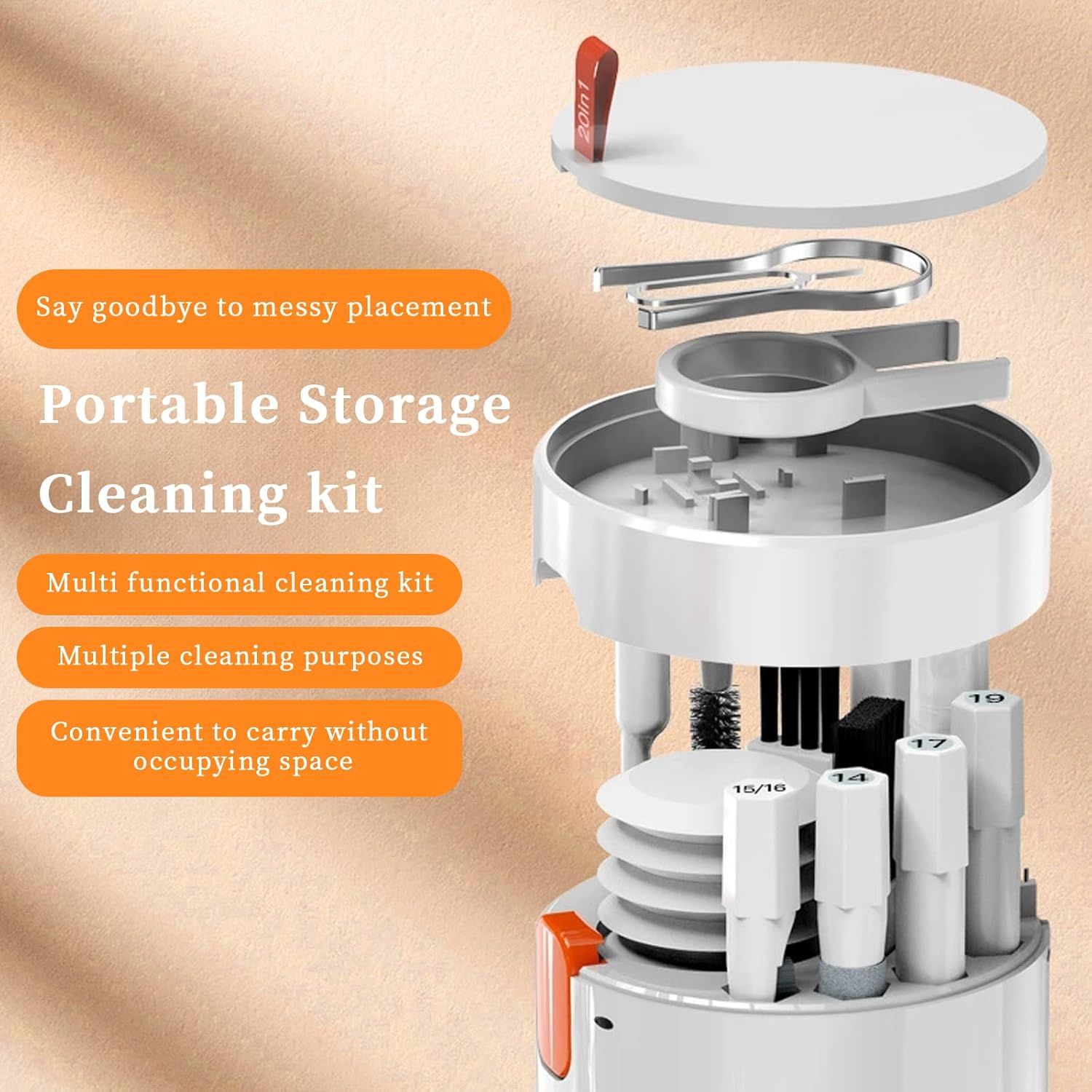 Thumbnail 3 de Maple Plentiful Tastatur Reinigungsset 20 in 1 – Handy-, Gaming- und Büro-Zubehör für mehrere Geräte