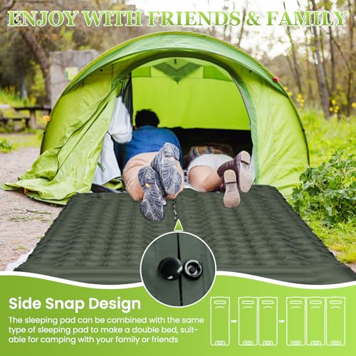 Detalle 2 de Satisure Esterilla de camping con almohada hinchable: colchón de aire ultraligero 196 x 69 cm