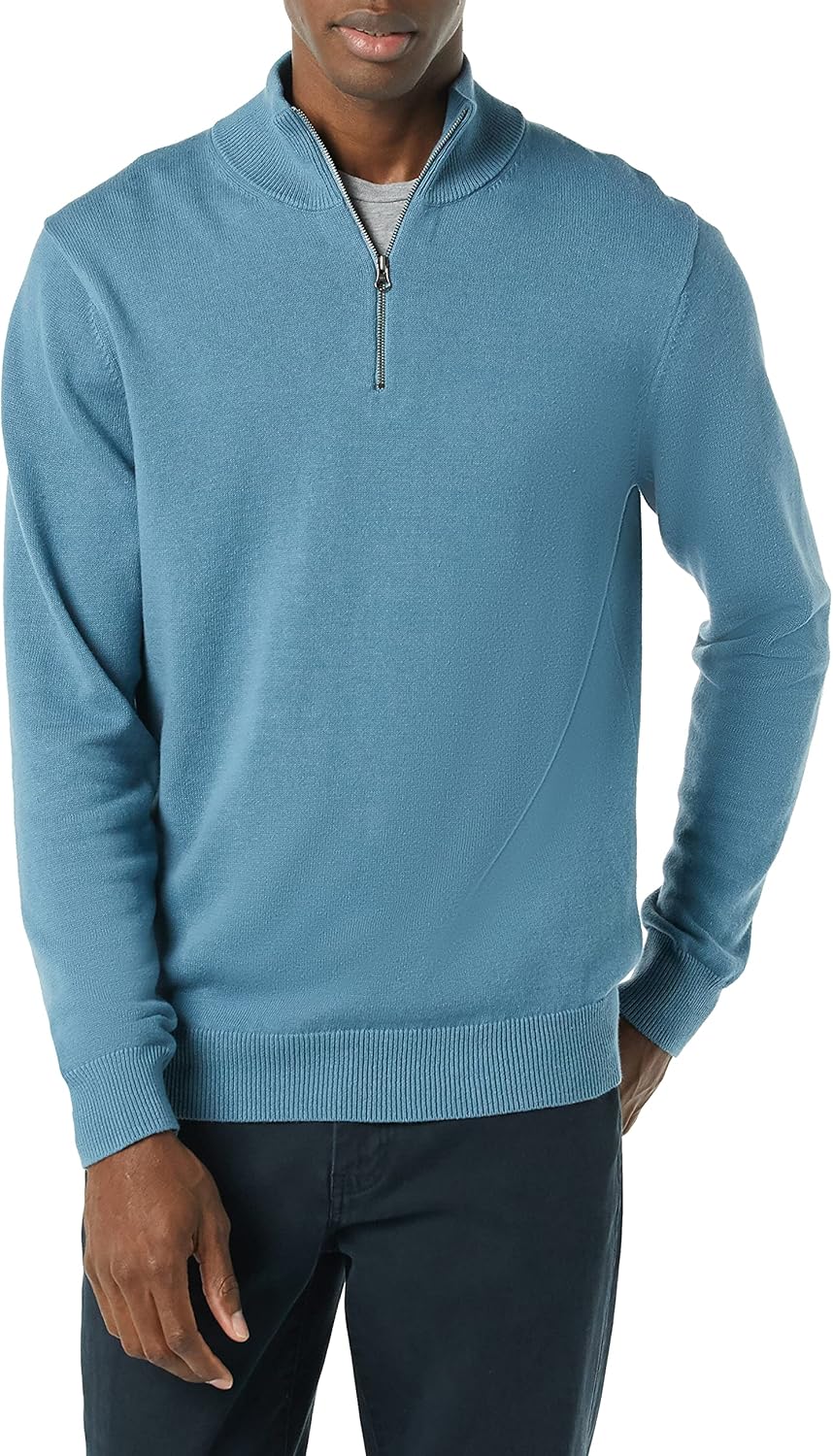 Thumbnail 5 de Amazon Essentials Herren Pullover mit Viertelreißverschluss aus 100% Baumwolle – zuverlässiges Basic-Layering