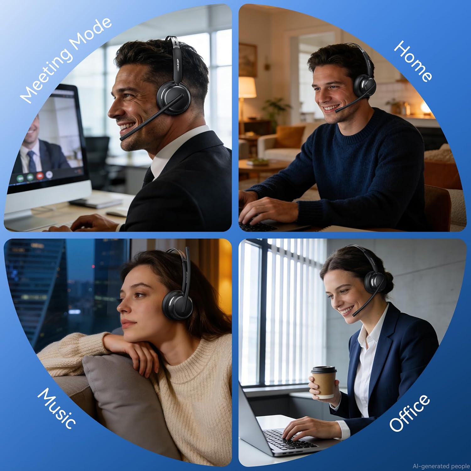 Thumbnail 6 de Wireless Headset with Mic, Bluetooth 6.0