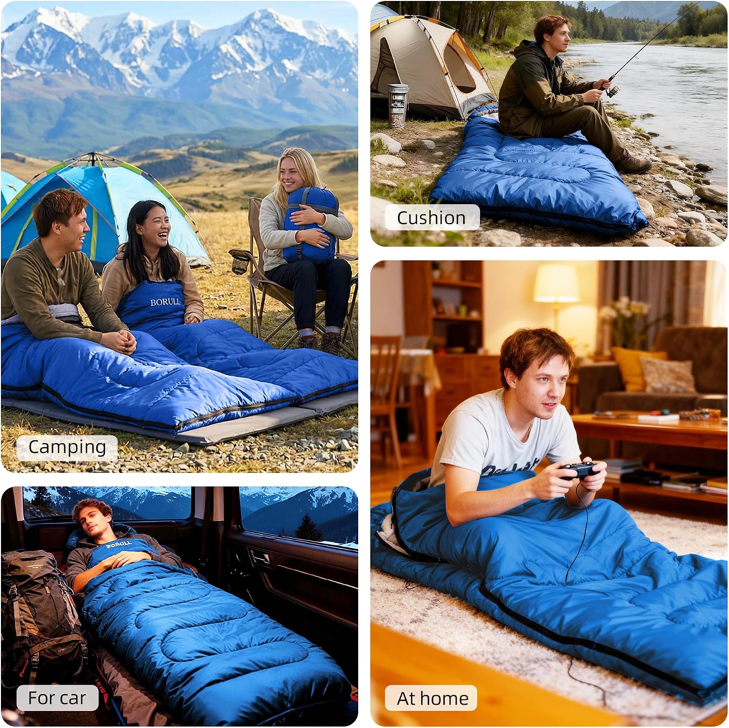 Detalle 2 de BORULL Double Sleeping Bag 92" x 63