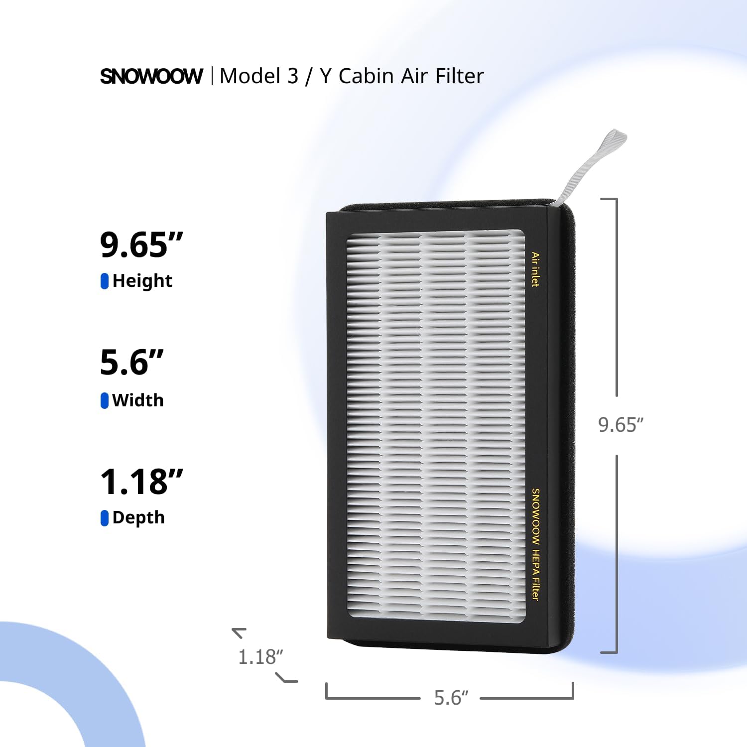 Thumbnail 2 de Tesla Model 3/Y HEPA Cabin Air Filter 2 Pack — H13 True HEPA with Activated Carbon (2016-2026)