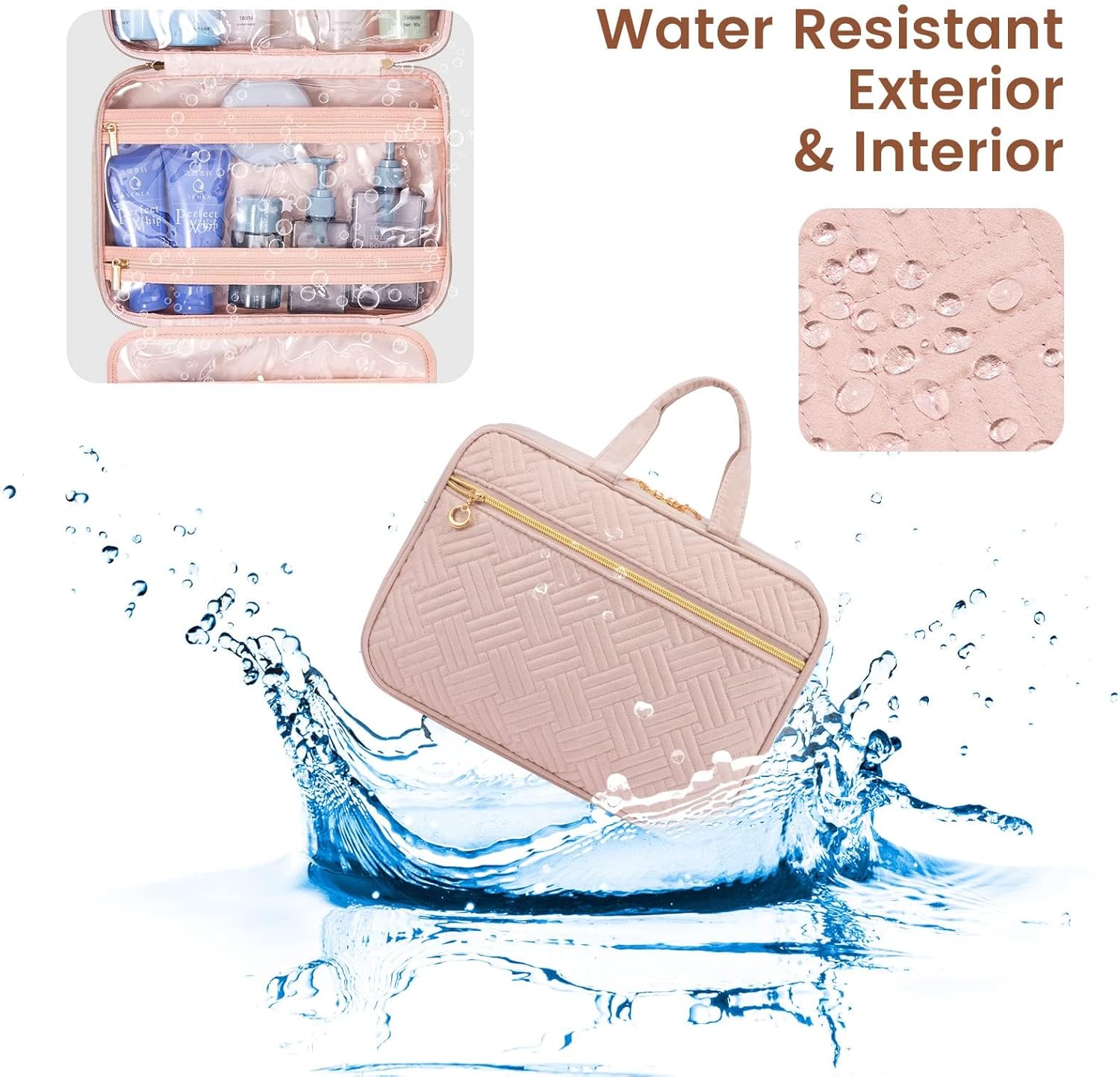 Detalle 2 de LOVEVOOK Toiletry Bag Hanging Travel Wash Bag 28x20x11cm