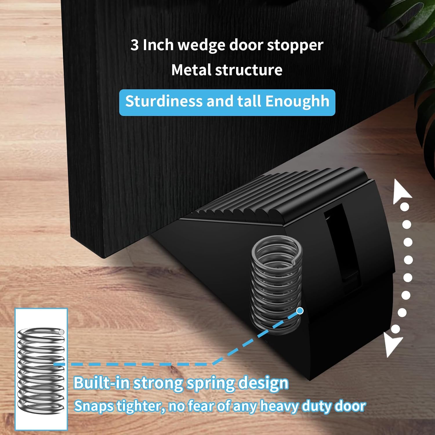 Detalle de AIMAXINKE Heavy Duty Tall Door Stoppers, 3-Inch Adjustable Spring Wedge