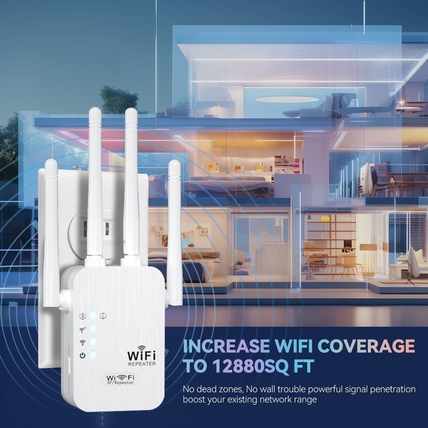 Thumbnail 2 de TVVNHA WiFi extender 1200Mbps