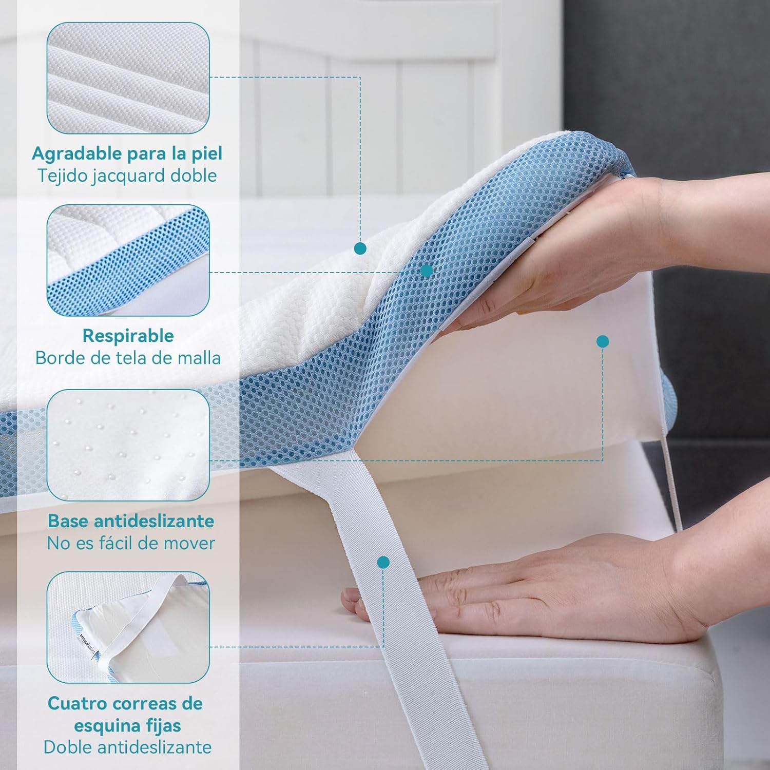 Thumbnail 5 de Amazon Basics Colchón Viscoelástico Blanco 90x190cm