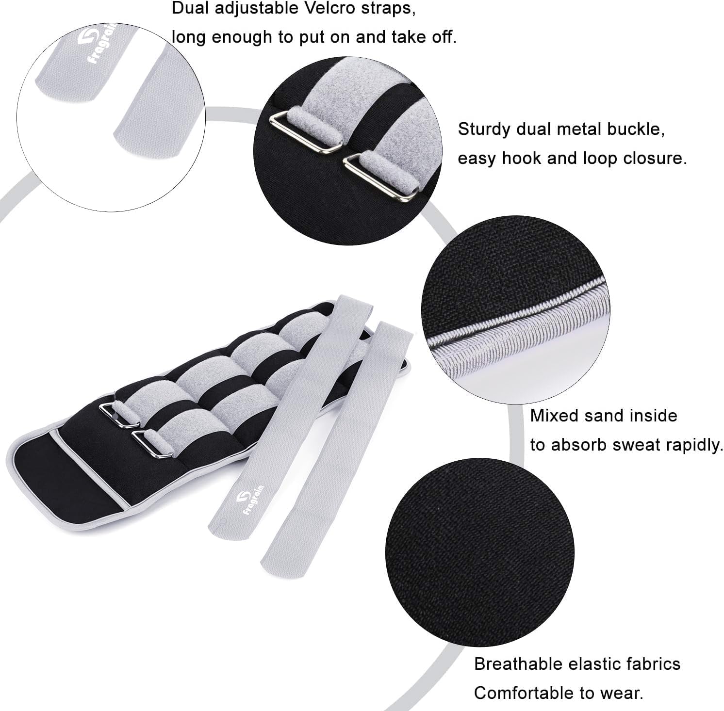 Detalle de Ankle Weights 1–3 kg Pair for Strength Training