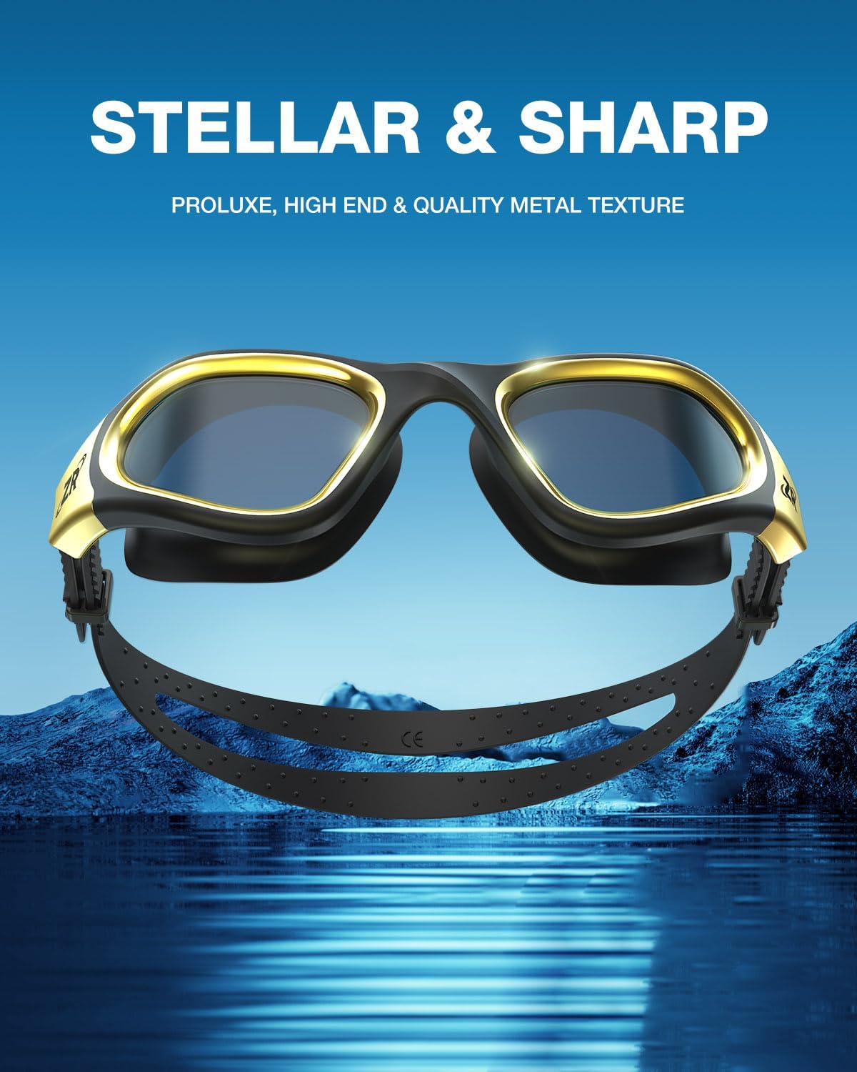 Detalle de ZIONOR G1 Polarisierte Schwimmbrille – UV-Schutz, Anti-Nebel, breites Sichtfeld