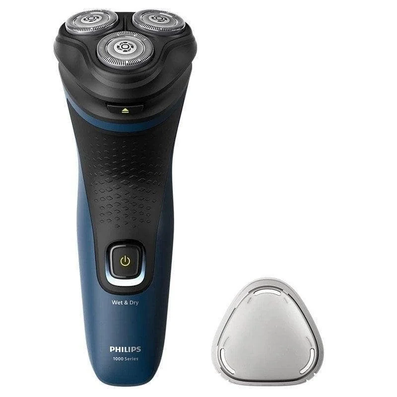 Detalle de Philips S1151/00 Serie 1000: afeitadora eléctrica negra/azul para un afeitado apurado y cómodo