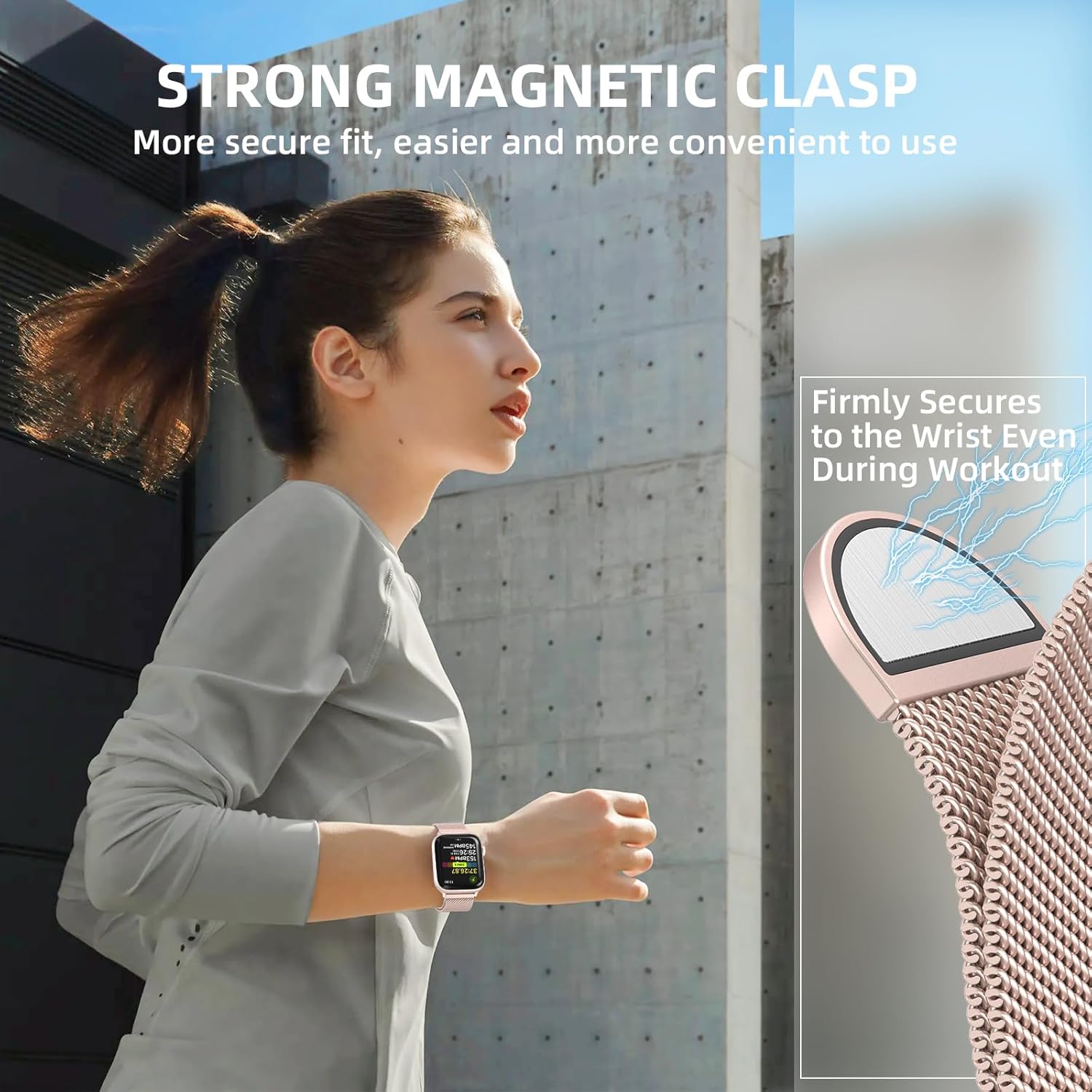 Detalle de Original Stainless Steel Mesh Loop 42mm Magnetic